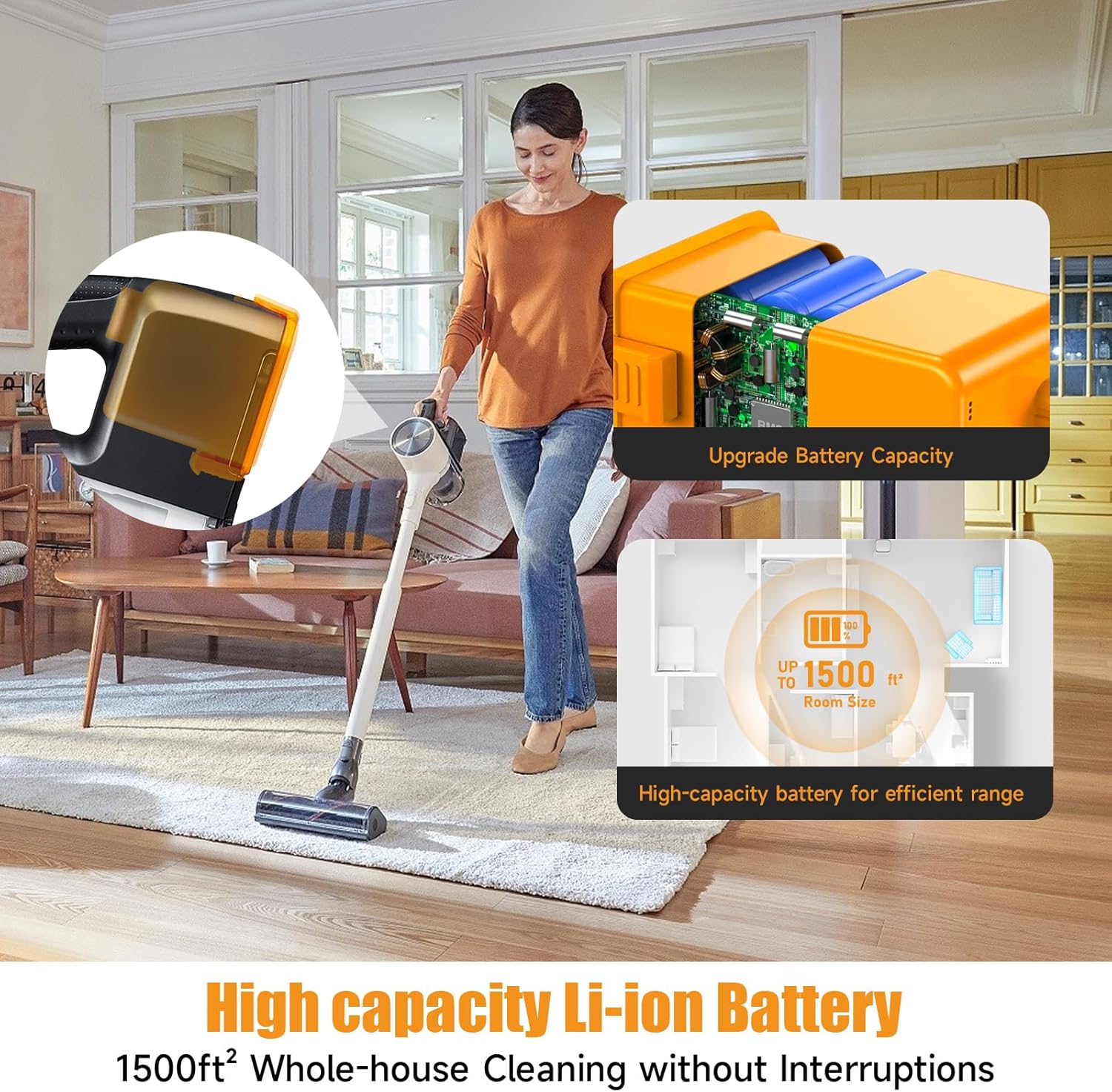 Batteria 25,4V/3500mAh per LG CordZero A9 e A9S - immagine 6