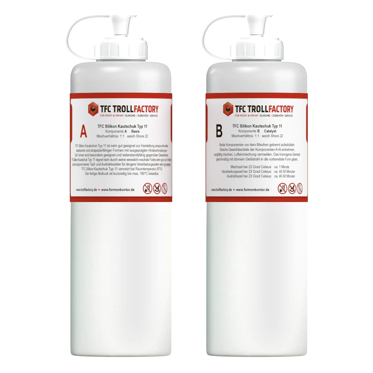 TFC Silicone Gomma Tipo 11 Weisslich Neutral Shore 22