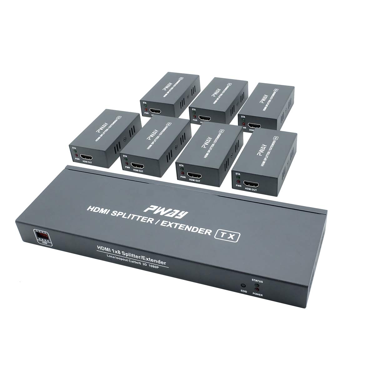 PW-HT226P7 HDMI Extender Splitter 7 Porte
