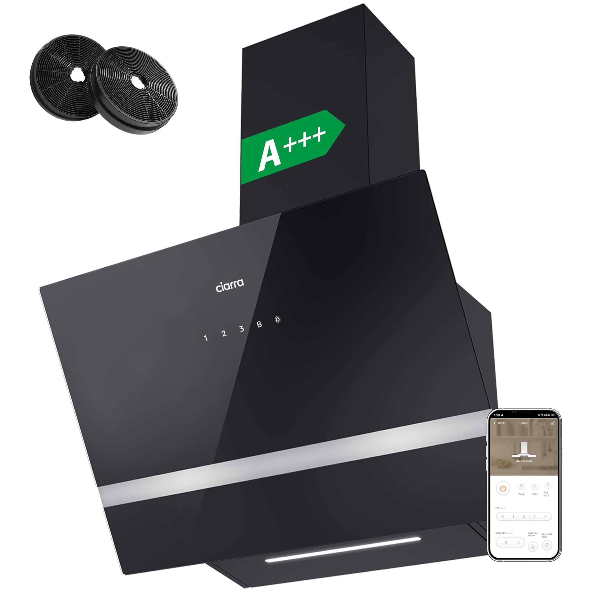 Ciarra CBCB6736H Cappa Aspirante Inclinata 60cm