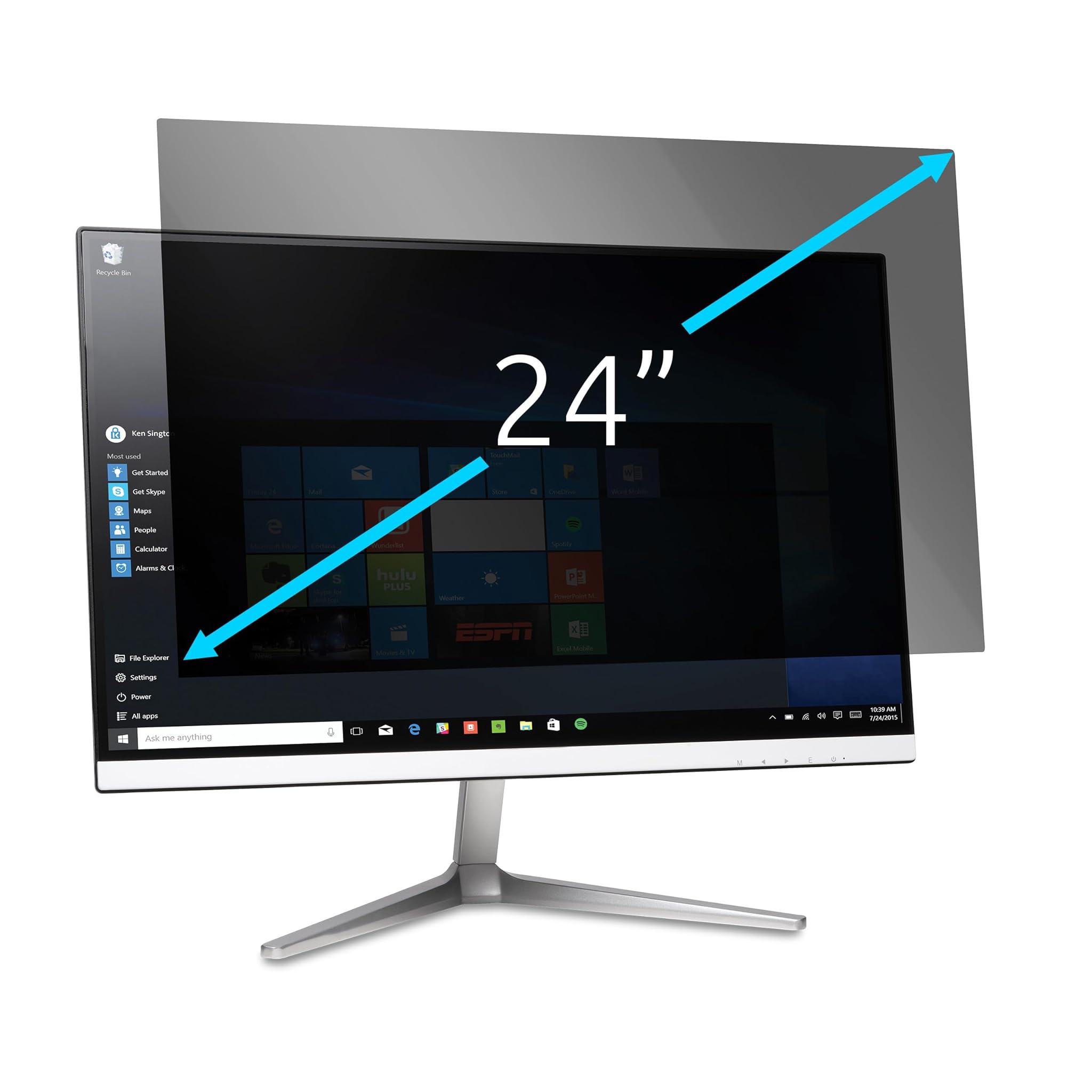 Kensington Filtro Privacy Rimovibile per Monitor 24" 16:9