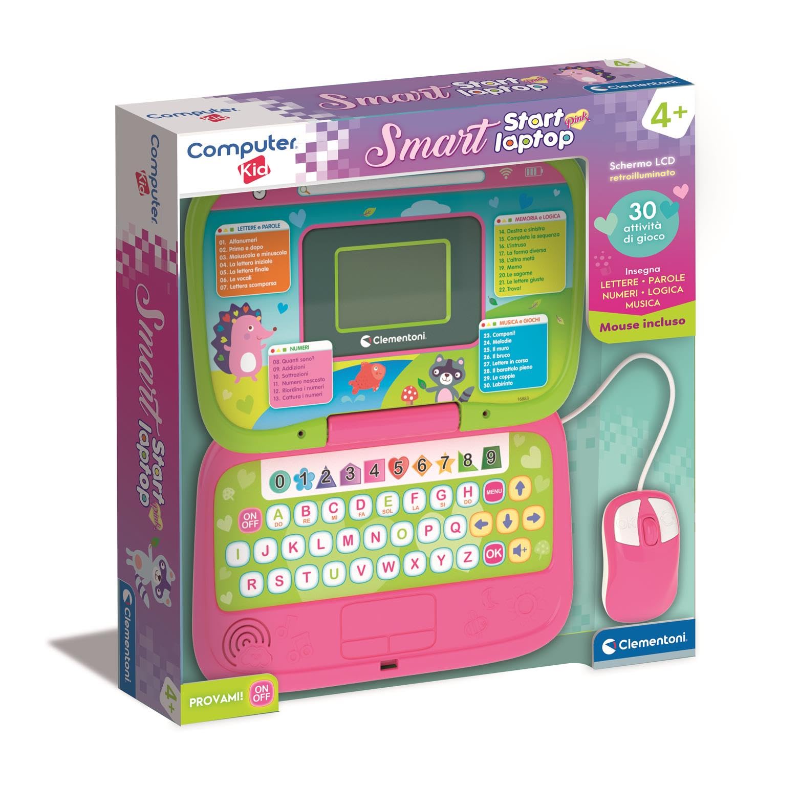 Clementoni Computer Kid Smart Start Laptop Pink 4+ Anni