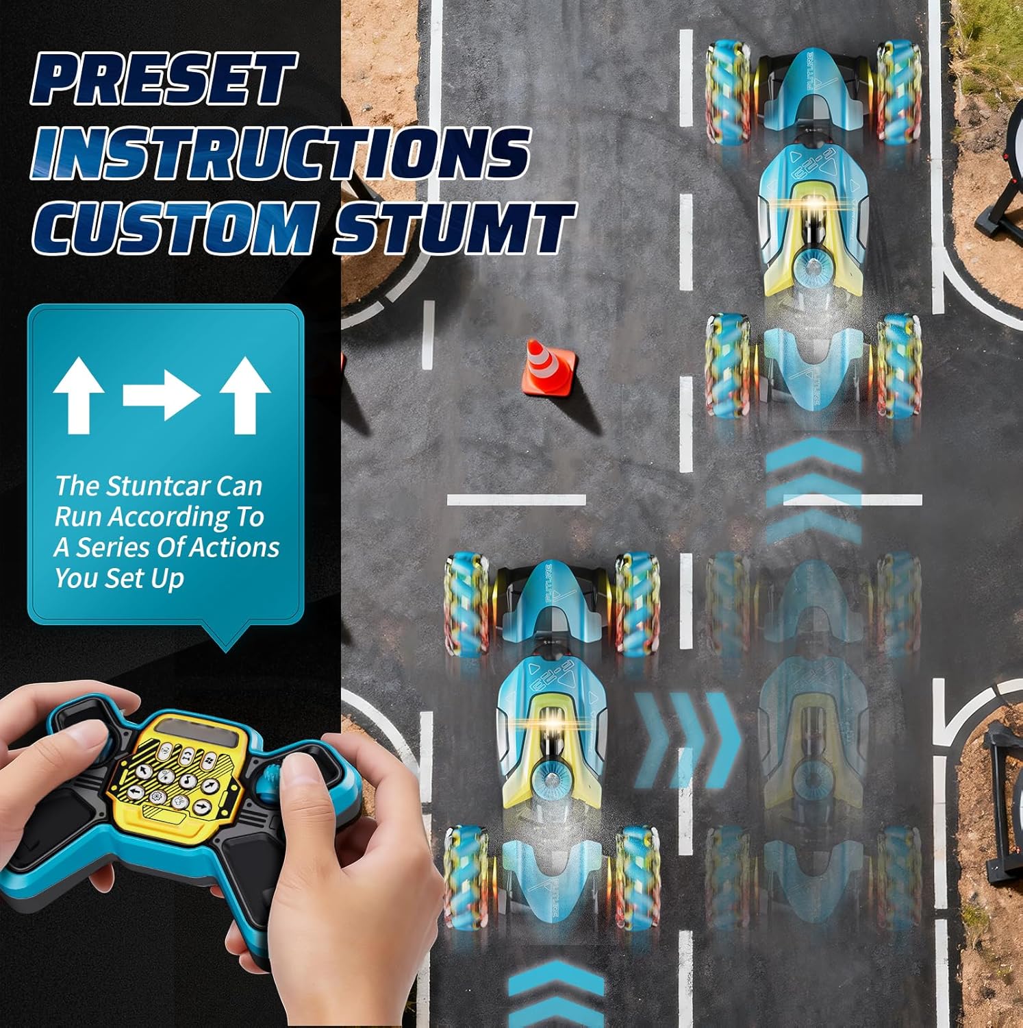 4DRC RC Macchina Acrobatica 4WD con Sensore Gesti - immagine 5