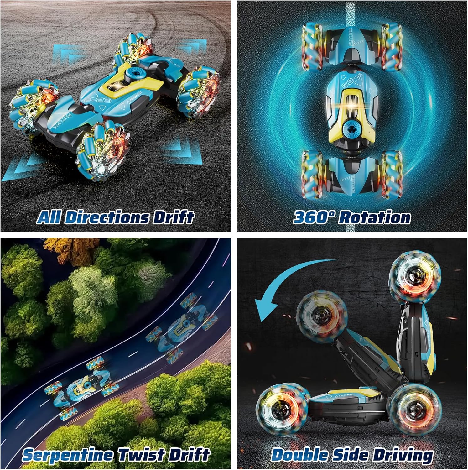 4DRC RC Macchina Acrobatica 4WD con Sensore Gesti - immagine 6