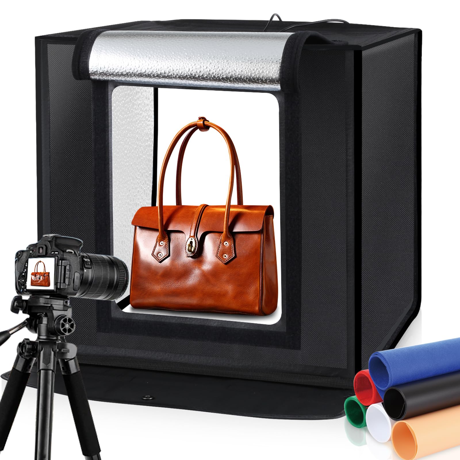 Puluz Studio Fotografico Portatile 60cm con Luci LED