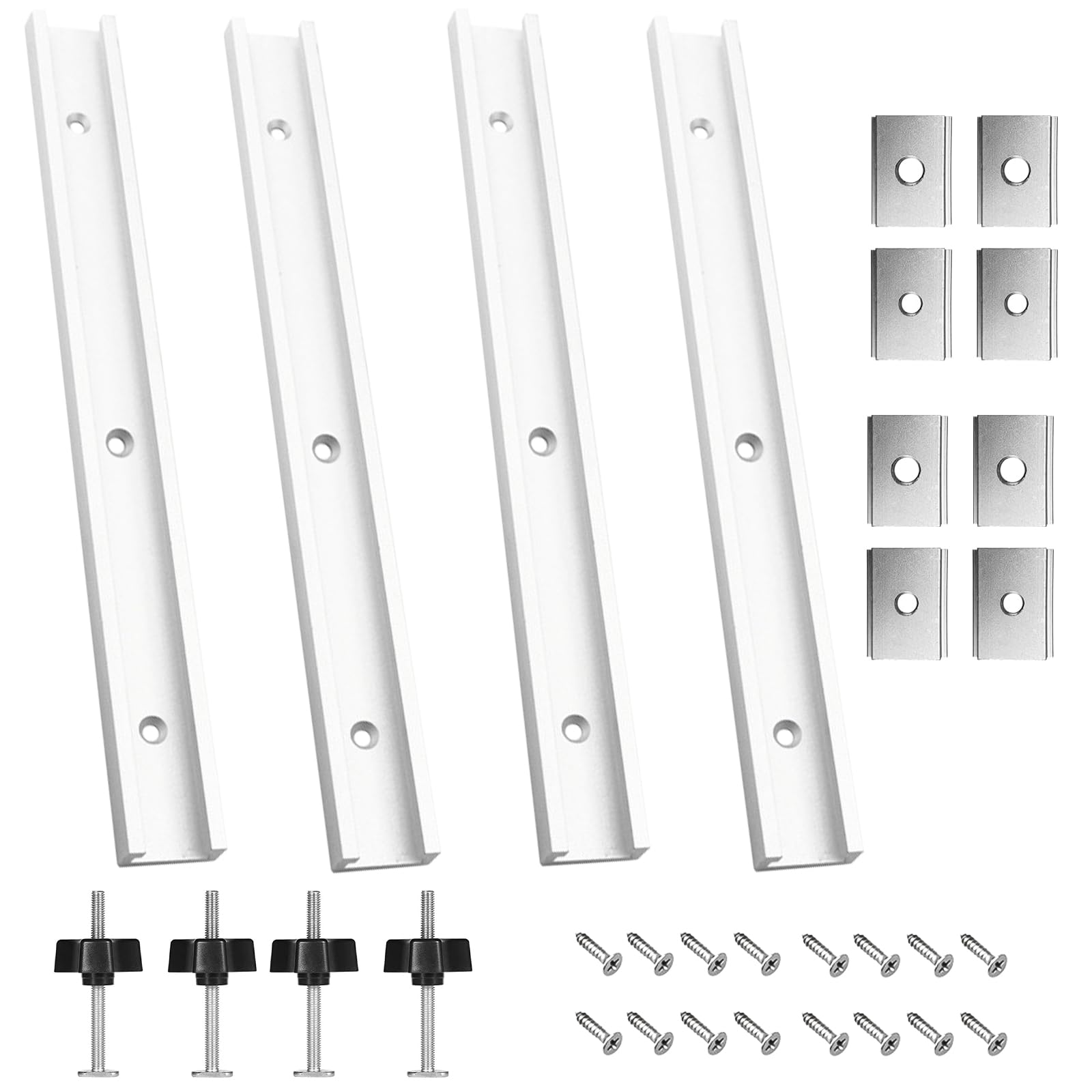 4 Pezzi T-Track Profilo Alluminio 400mm