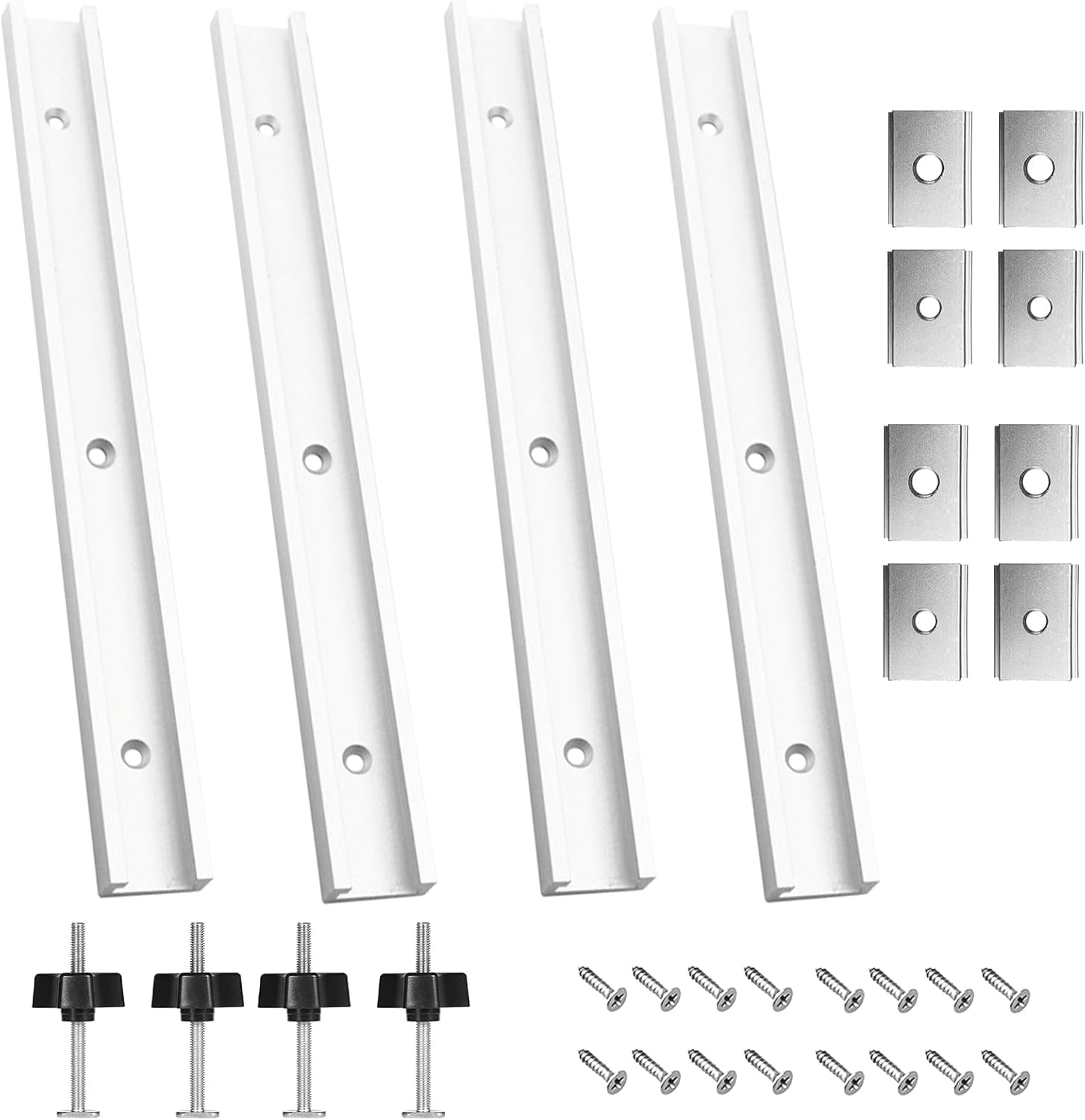 4 Pezzi T-Track Profilo Alluminio 400mm - immagine 1