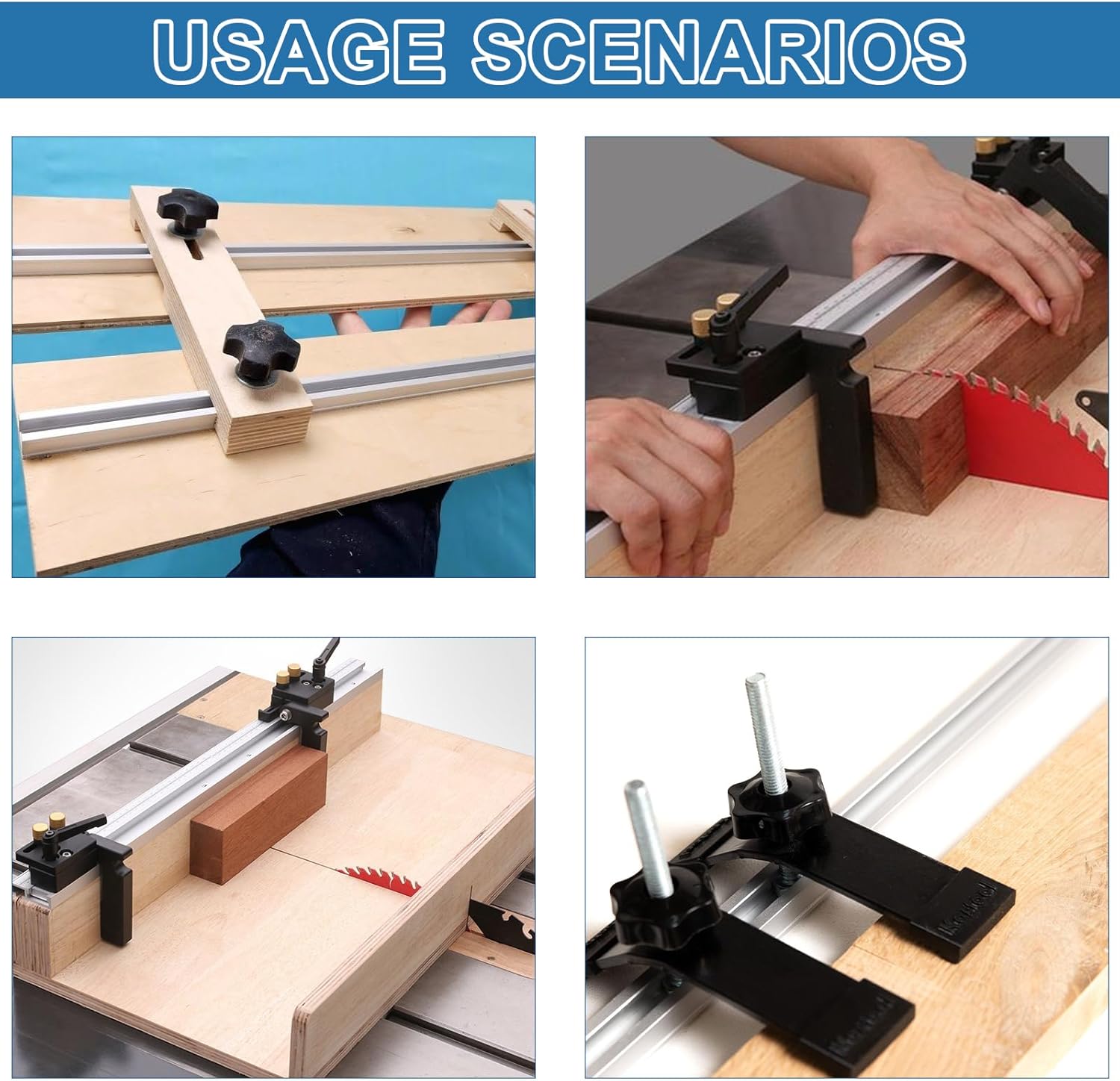 4 Pezzi T-Track Profilo Alluminio 400mm - immagine 6