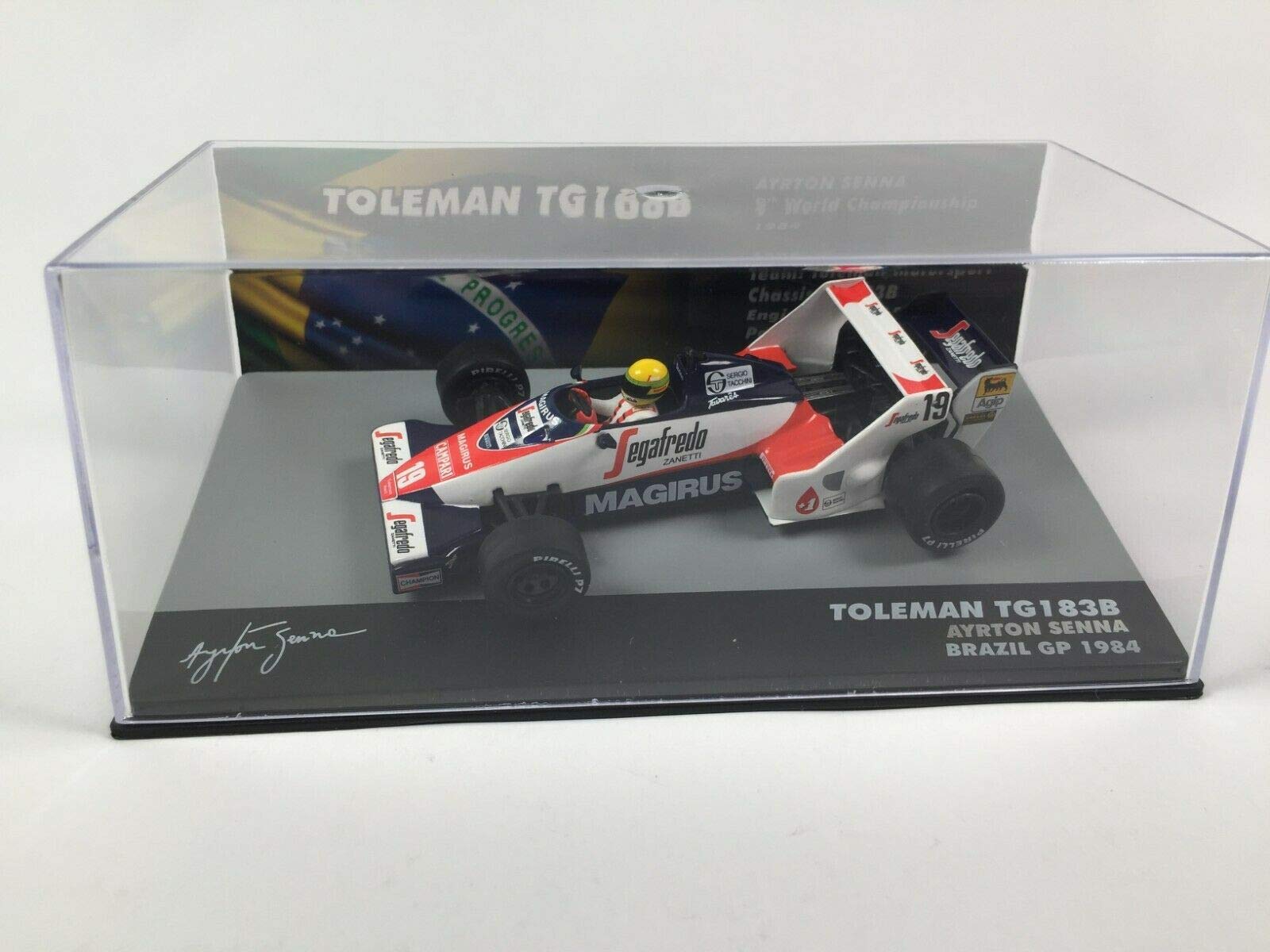 OPO 10 - Auto 1/43 F1 TOLEMAN TG183B Ayrton Senna Brazil GP 1984 (717)