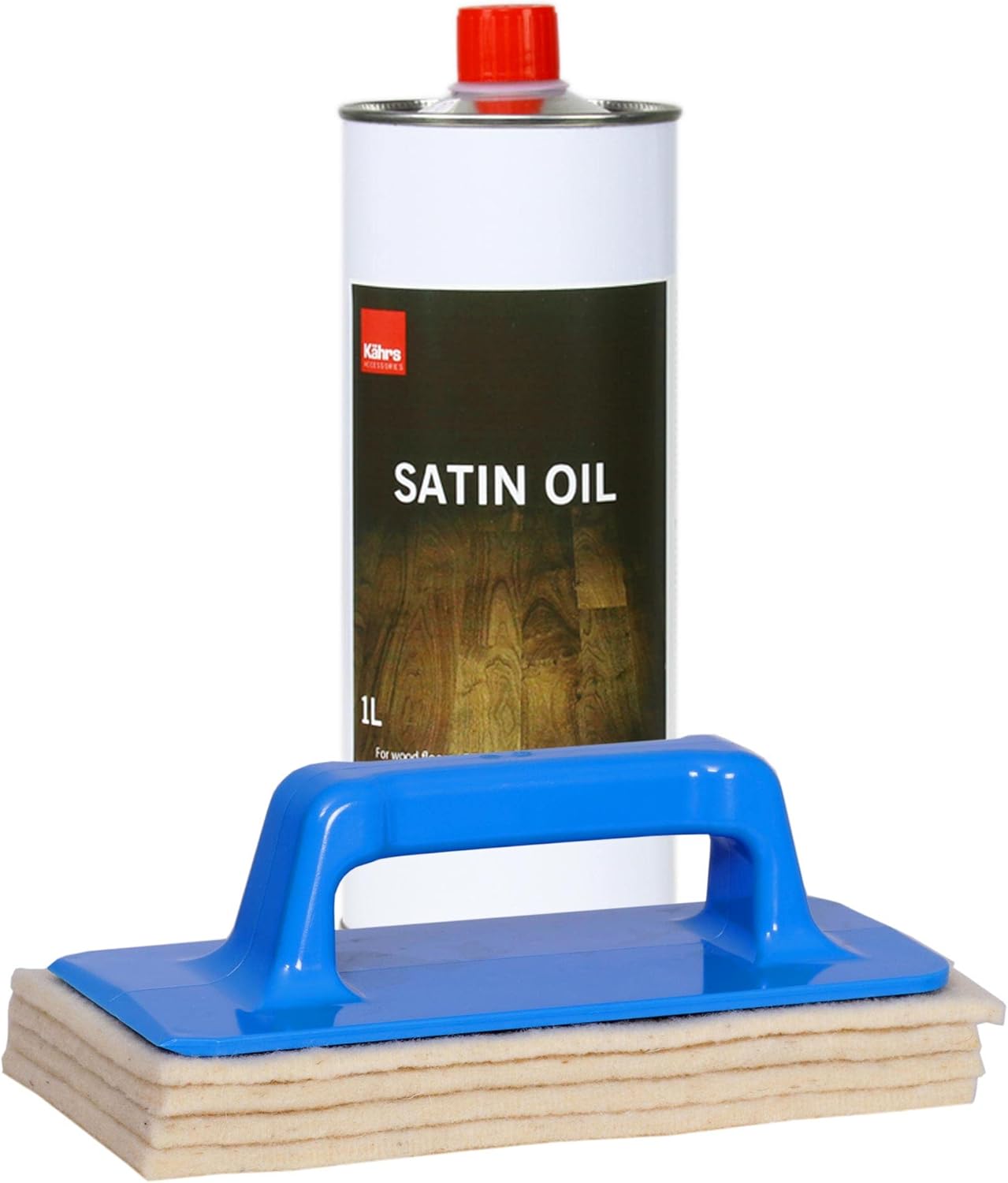 Kährs Satin Olio 1lt con Mano Pad Titolare Pro