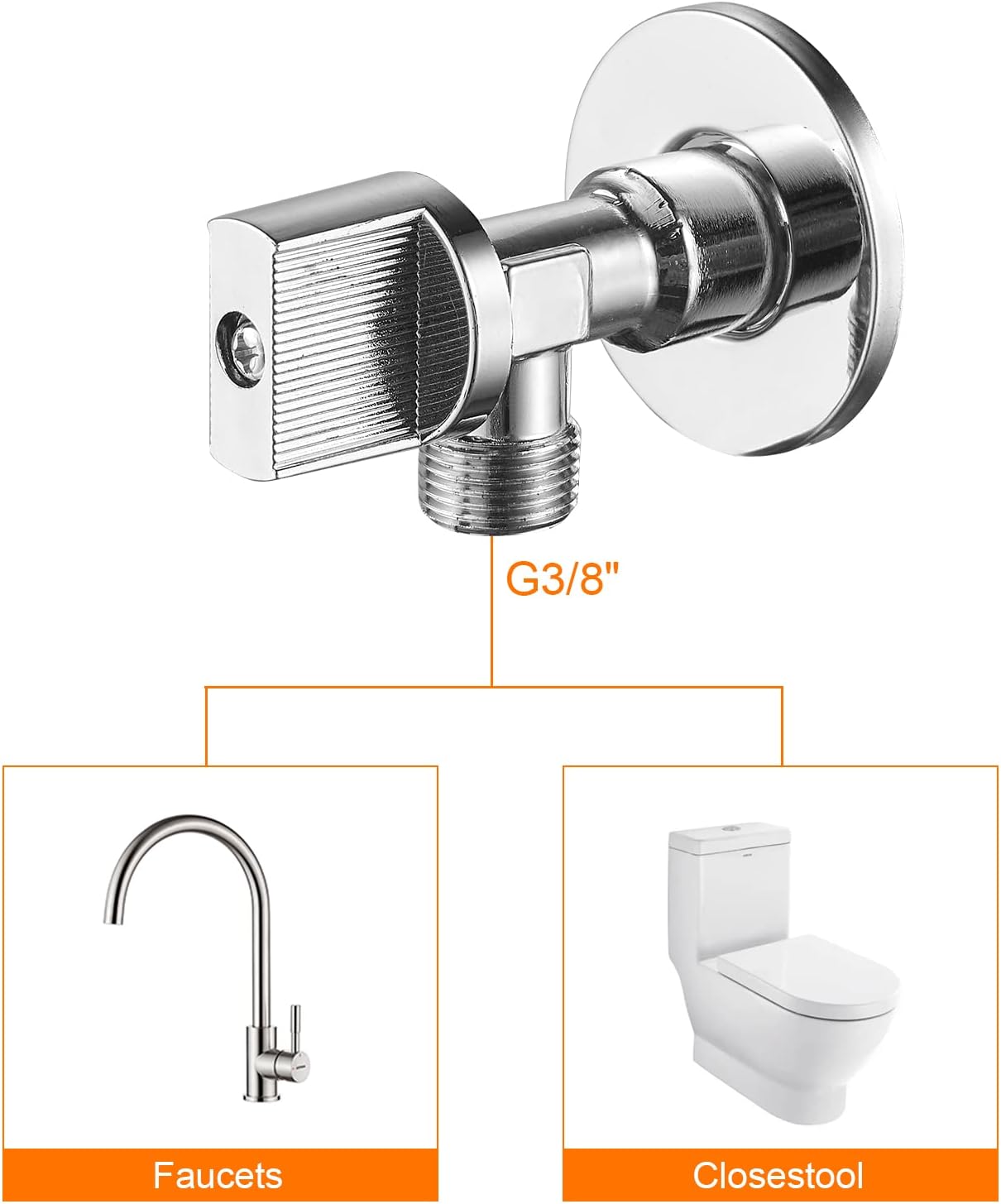 Ibergrif M22008 Valvola Ad Angolo del Rubinetto 1/2 - immagine 4