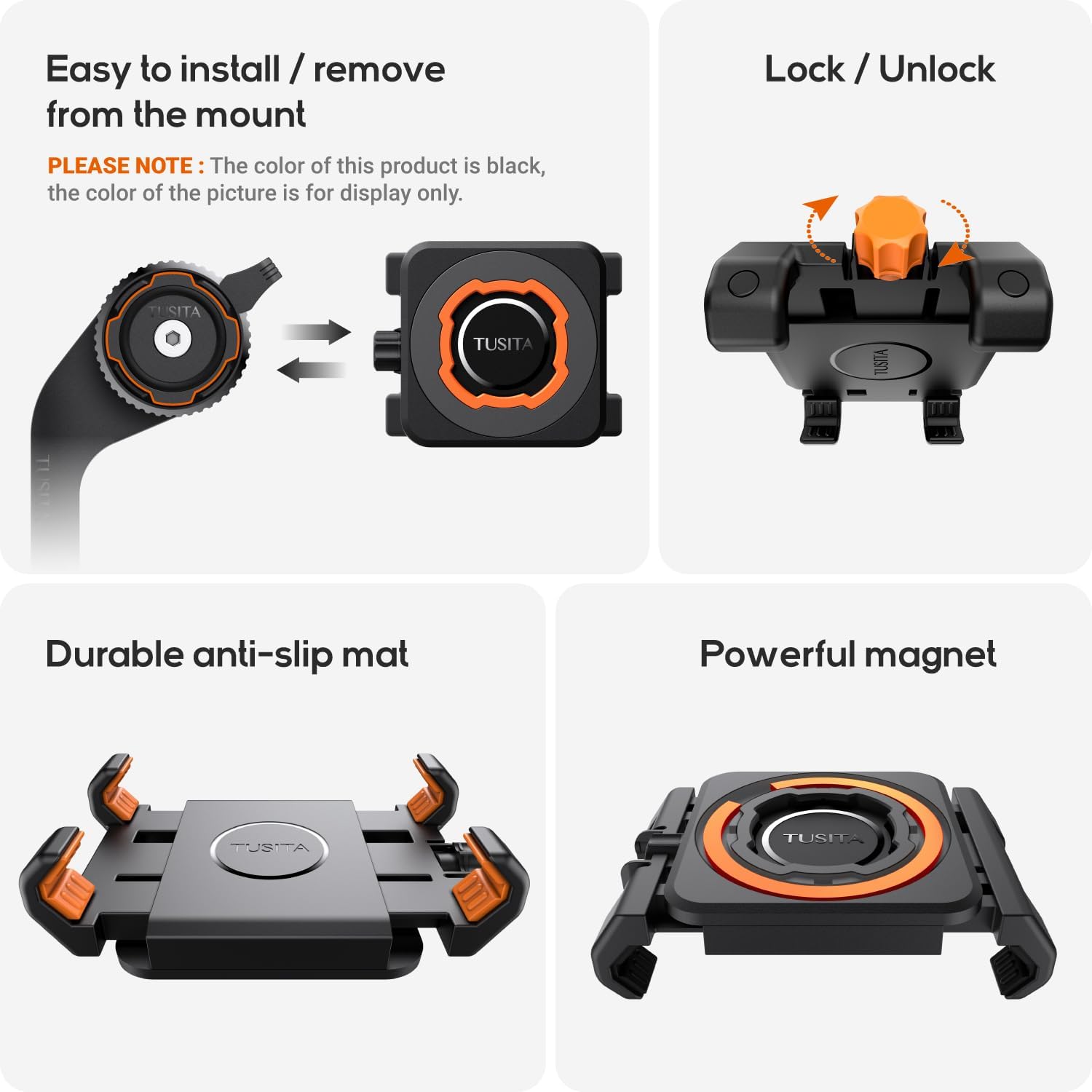 Tusita Kit Supporto Bici per Telefono Twist Lock - immagine 3