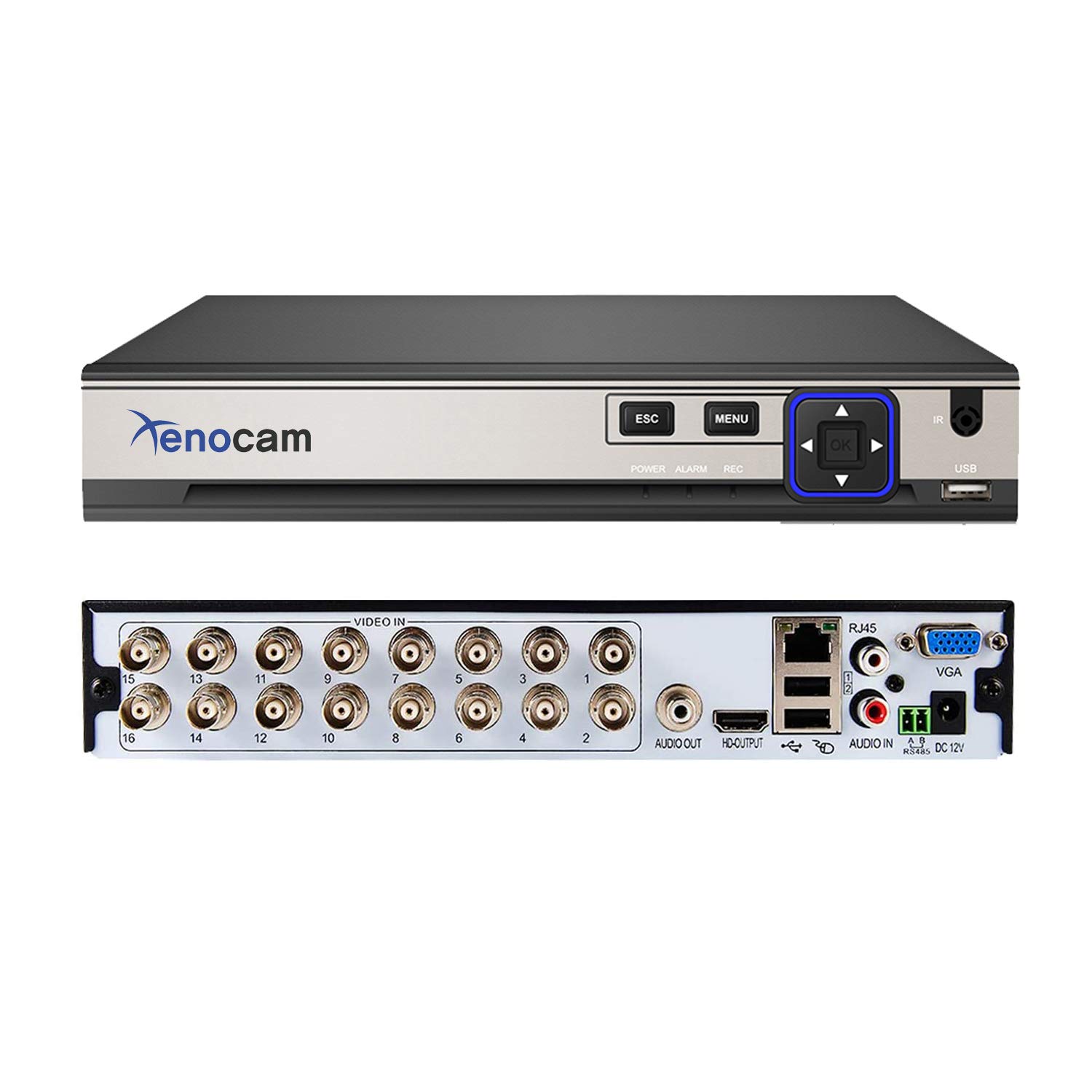 Xenocam 16CH 5M-N/1080N - DVR Ibrido H.265 CCTV