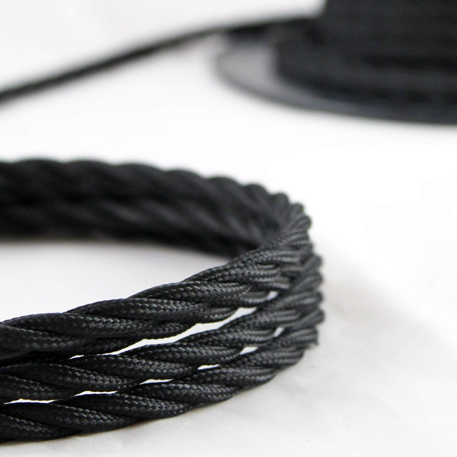 Smartect Cavo Elettrico Tessile Intrecciato Nero 50m - immagine 2