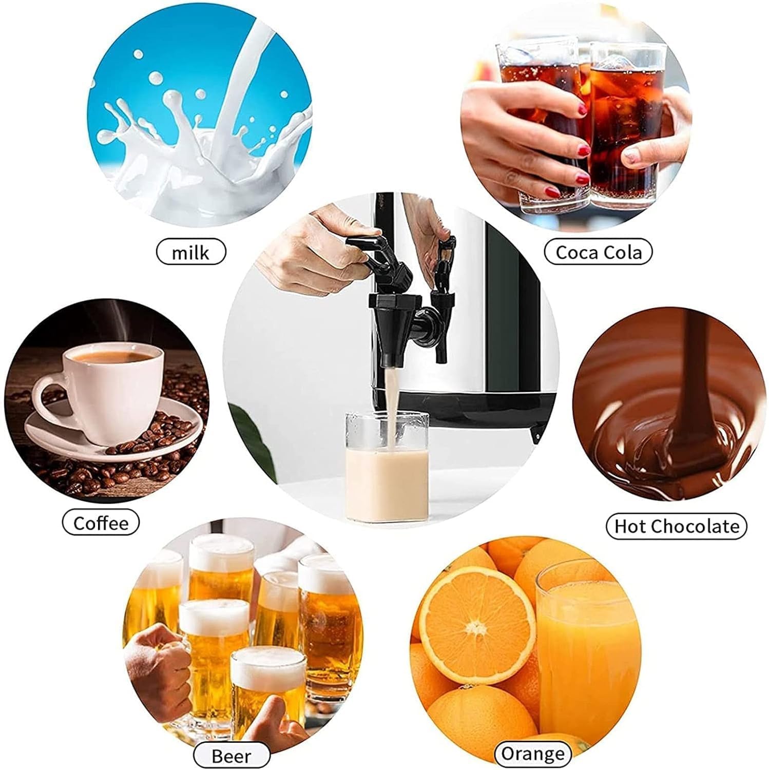 Erogatore Acqua Calda e Fredda 8L, Nero - immagine 6