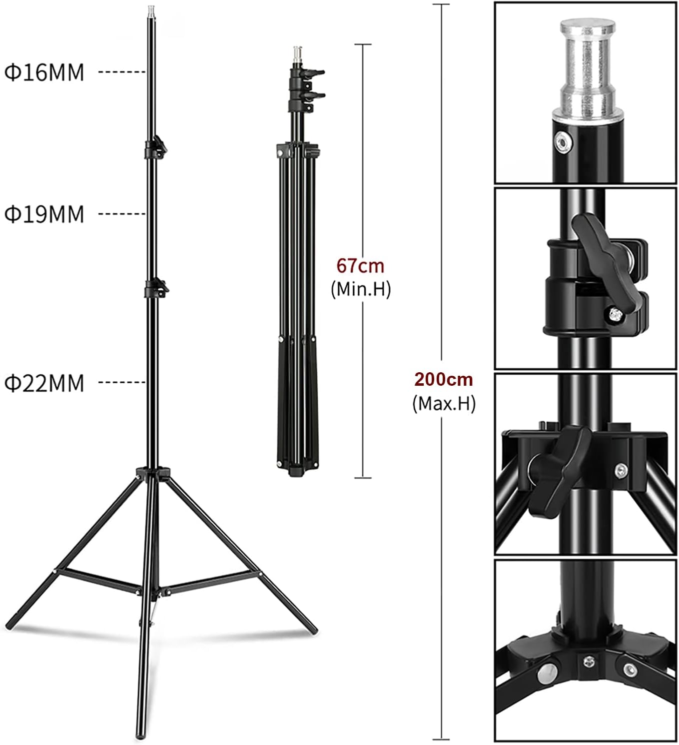 Andoer Kit Ombrello per Fotografia da Studio - immagine 4