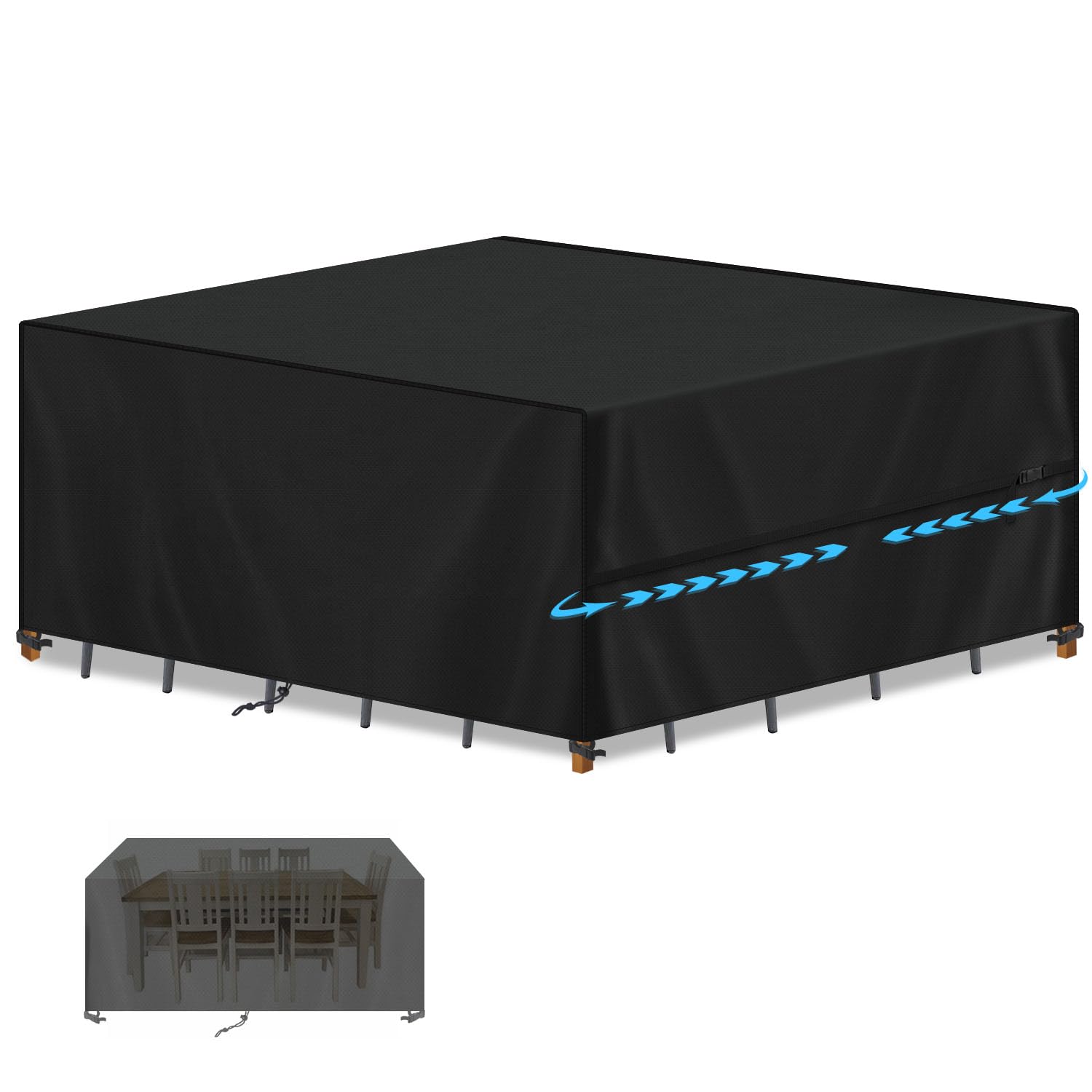 SIMPHAUS Telo Copri Arredo Giardino 250x200x80cm