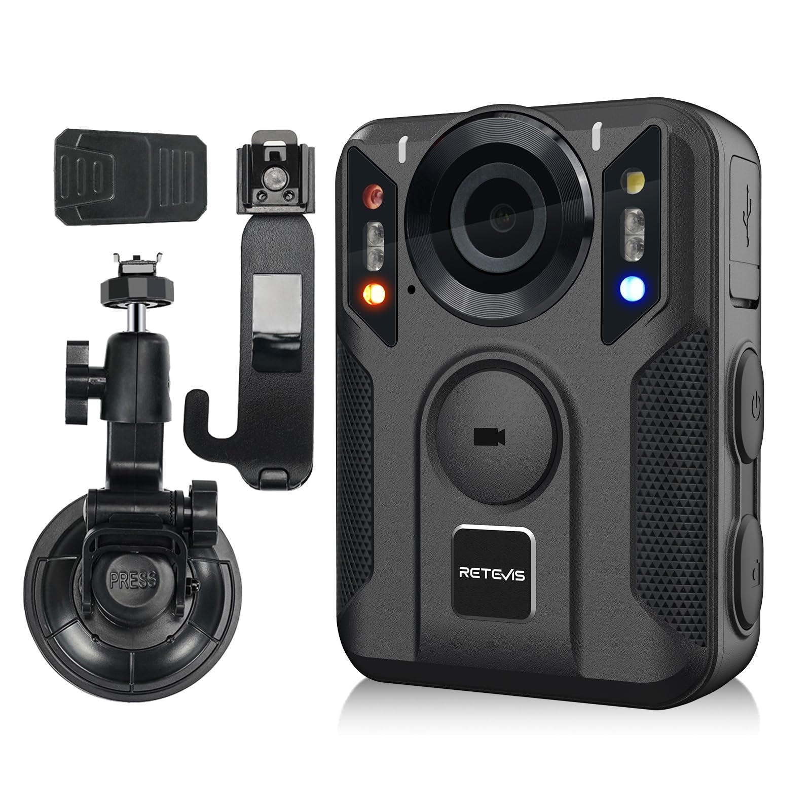 Retevis RT79 Body Camera 128G con GPS, Nero