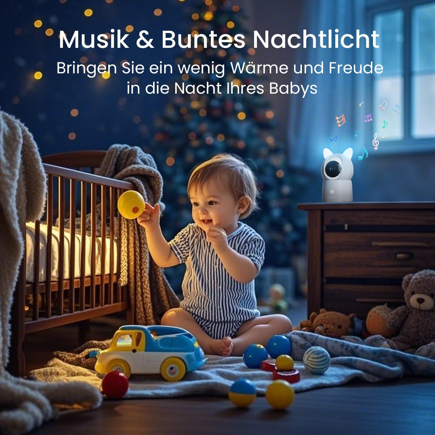 Czeview BM6 Babyphone con Fotocamera 2K & 4X, 5,5" HD - immagine 3