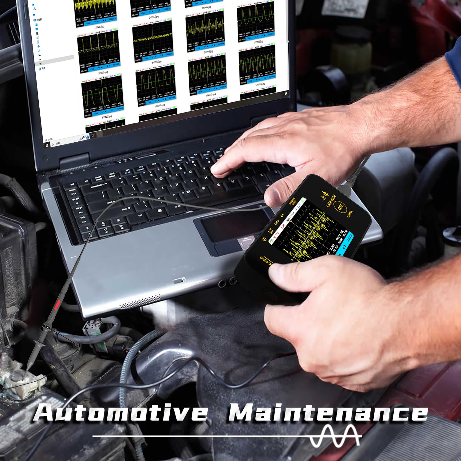 BSIDE OT3 Oscilloscopio Digitale Tascabile 10MHz - immagine 6