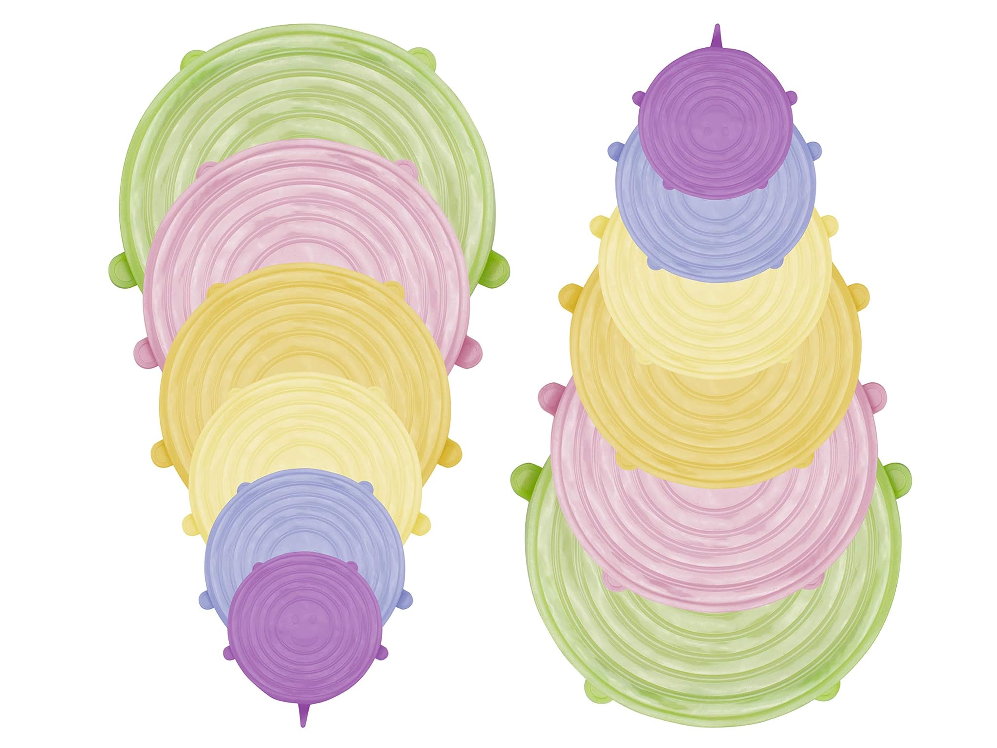 Beper Coperchi in Silicone Estensibile - 12 Pezzi Colorati