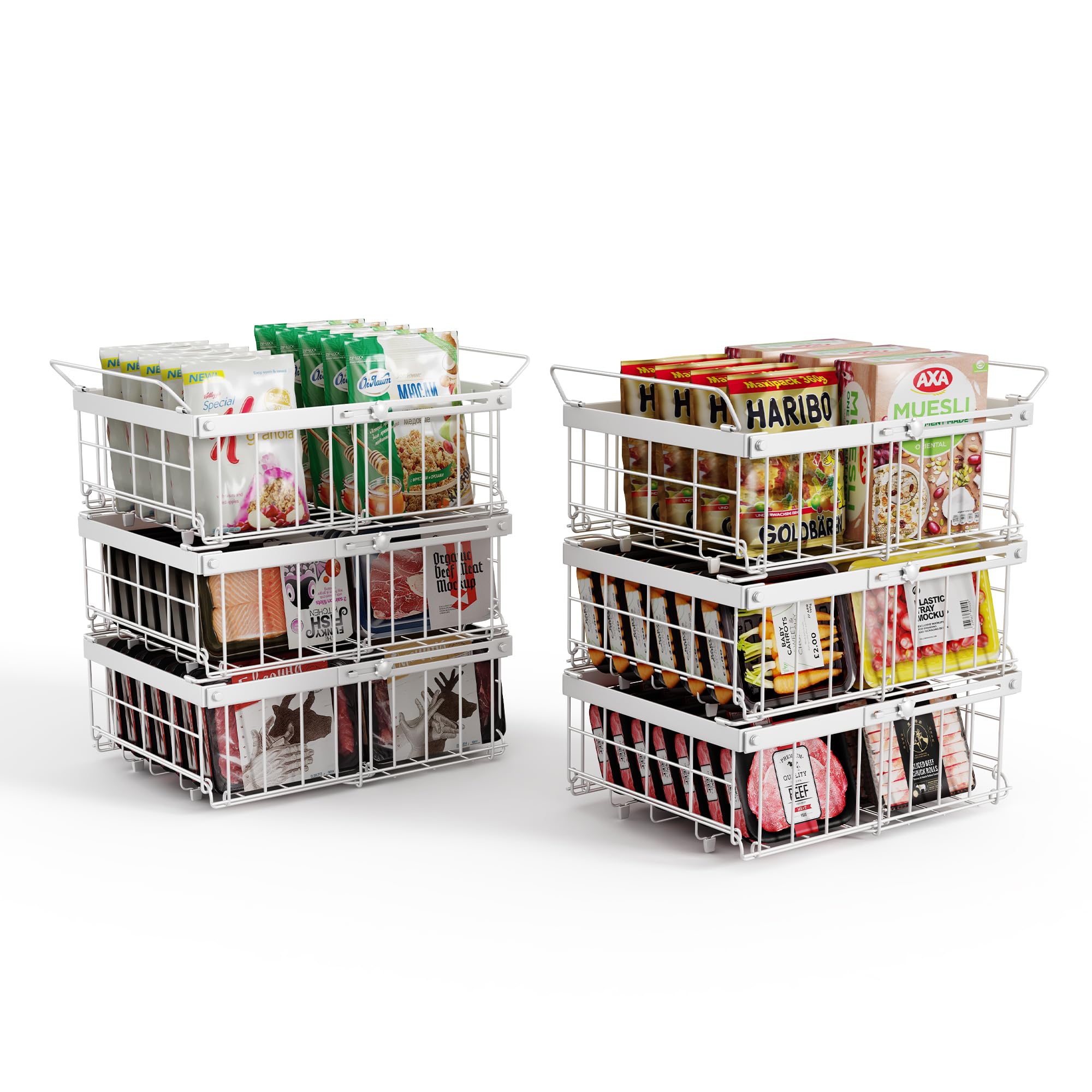 Organizer per Congelatore 6 Pezzi, Lunghezza Regolabile