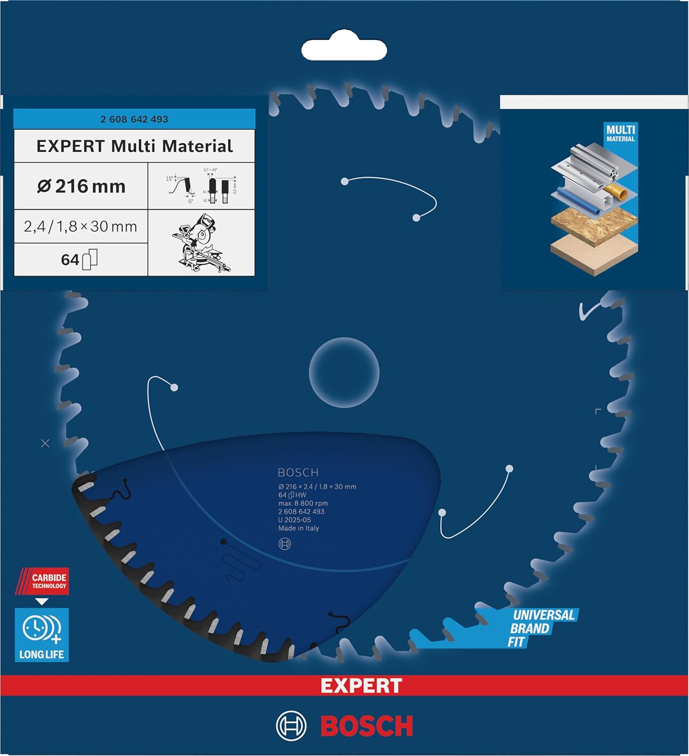 Bosch Professional Lama Sega Circolare Expert Multi Material - immagine 2