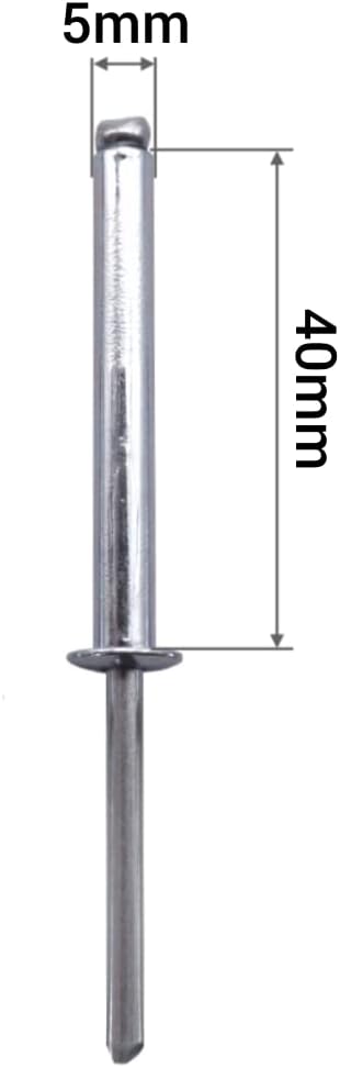 Rivetti Ciechi 5,0 x 40 mm, Testa a Cupola Aperta (200 pz) - immagine 3