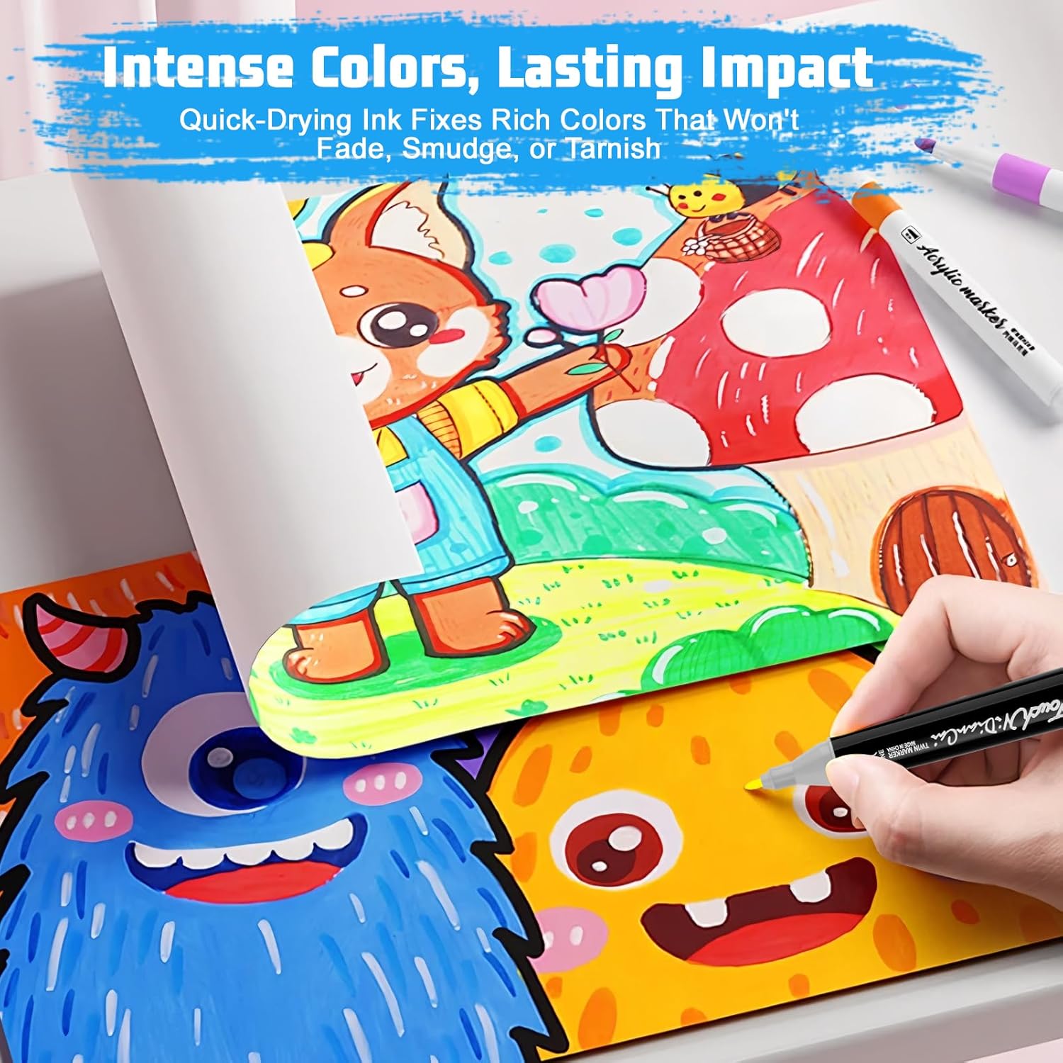 Ushop Marcatore 80 Colori a Doppia Punta - immagine 6