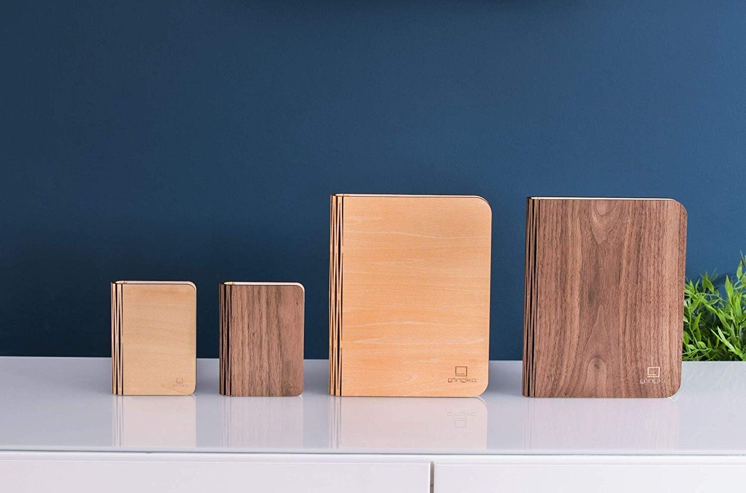 Gingko Smart Book Light in Legno Naturale - Noce - immagine 5