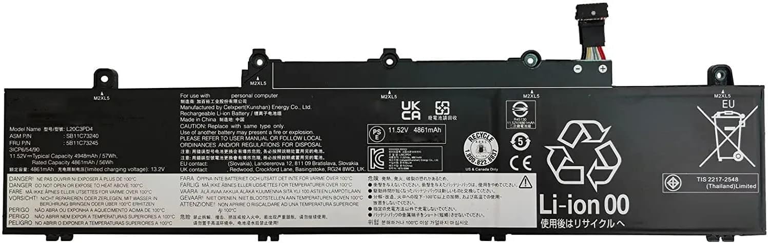 Batteria per Laptop Lenovo ThinkPad 11.52V 57Wh