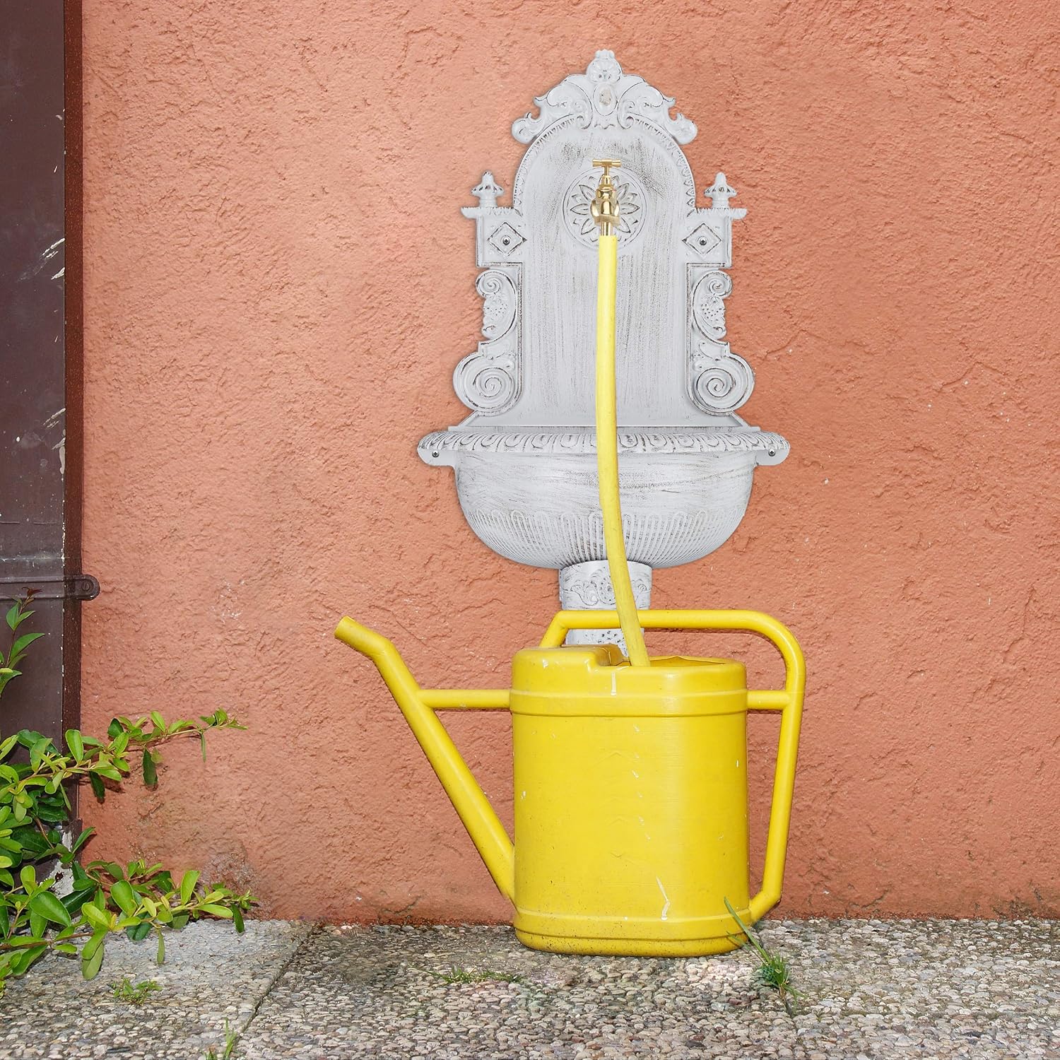 Relaxdays Fontana XL Antica a Parete, Bianca - immagine 2