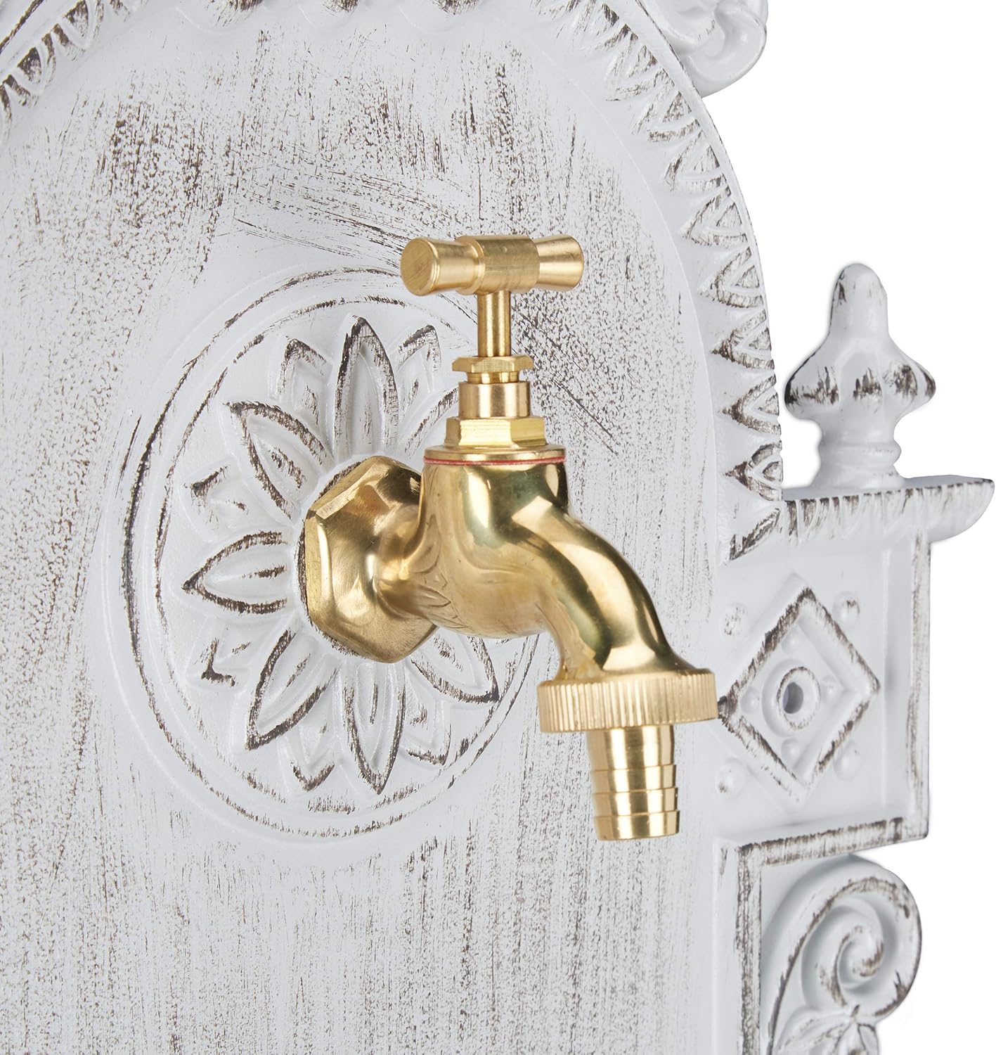 Relaxdays Fontana XL Antica a Parete, Bianca - immagine 6