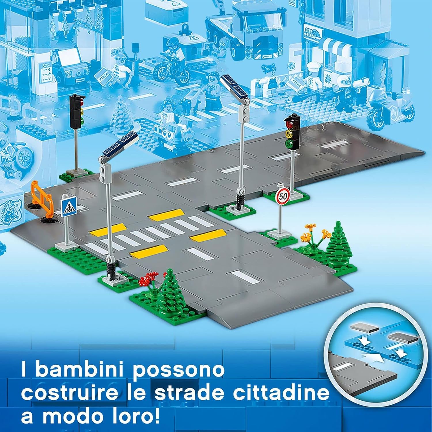 Lego City Piattaforme Stradali con Lampioni e Semafori - immagine 3