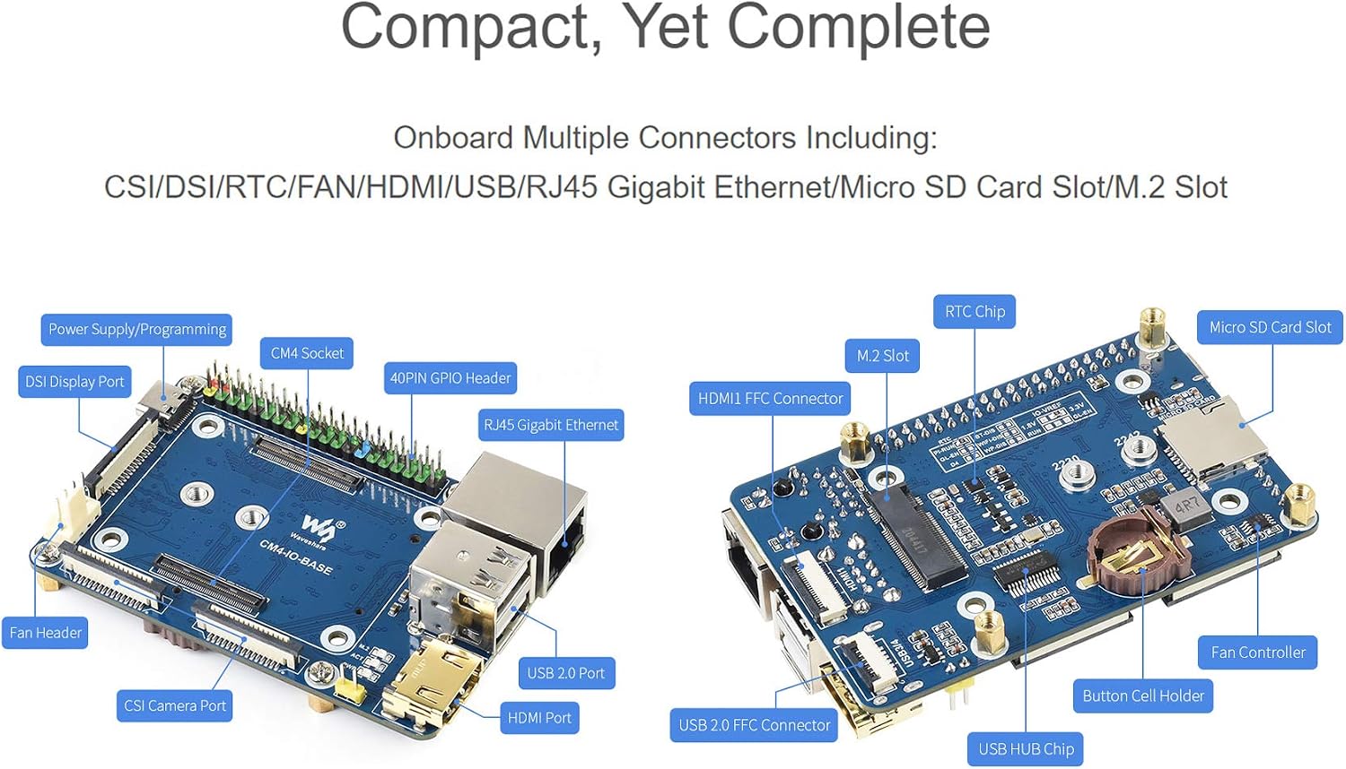 Scheda Base per Raspberry Pi Compute Module 4, con Socket CM4 e Header ...