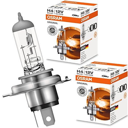 Osram H4 12V 60/55W Lampadina Alogena Auto, 2 Pezzi