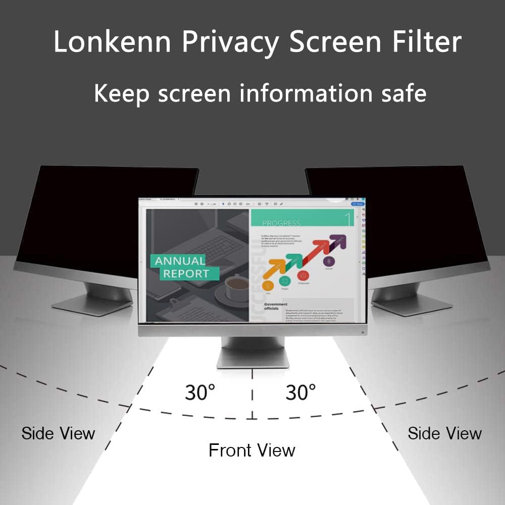 Lonkenn Filtro Privacy Premium 24 Pollici Widescreen 16:9 - immagine 2