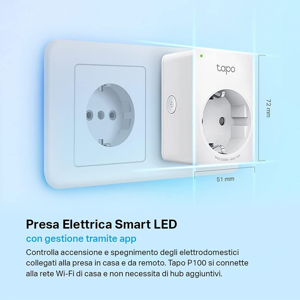 Tapo P100 Presa Intelligente WiFi Smart Plug, 2 Pezzi - immagine 2