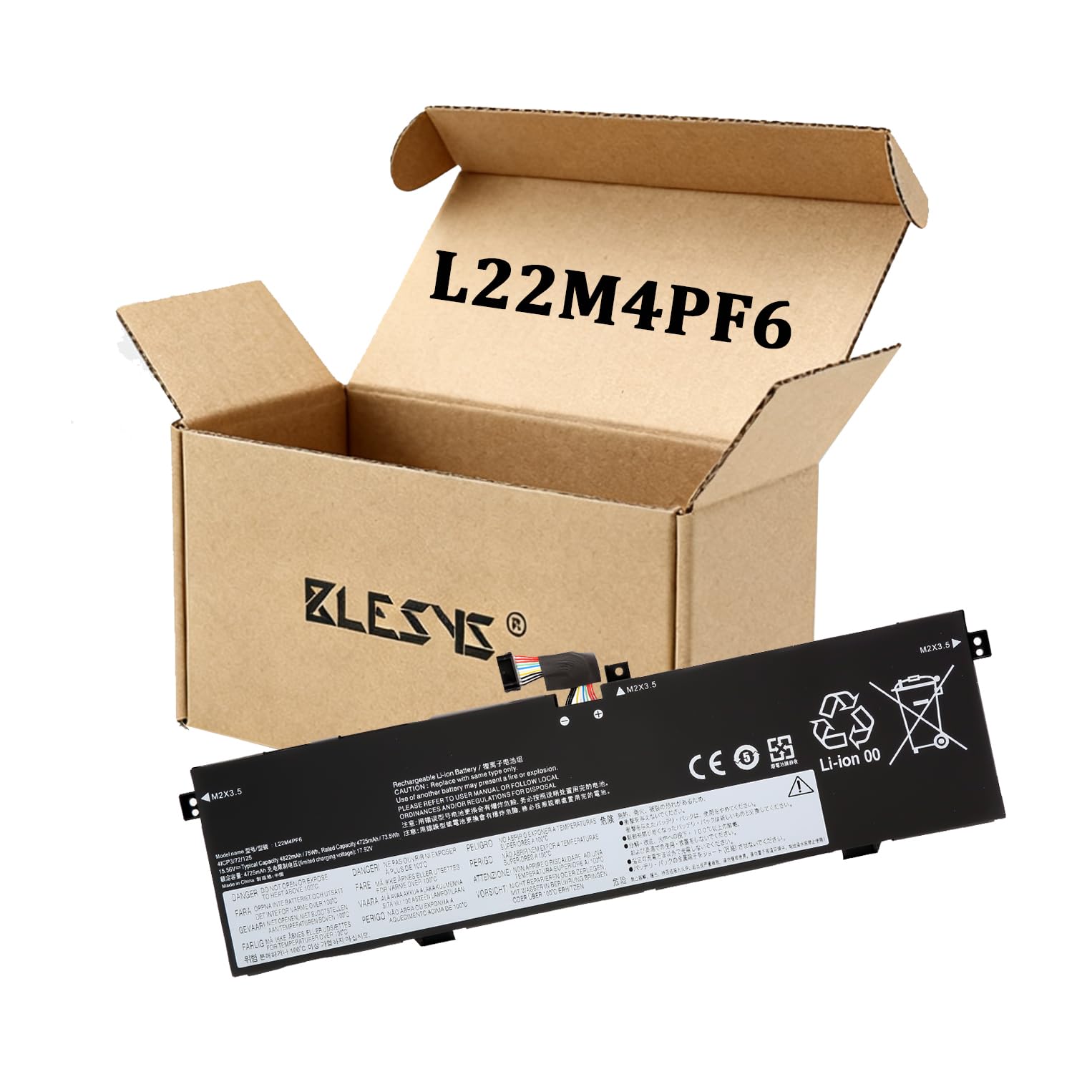 BLESYS L22M4PF6 L22C4PF6 Batteria per Lenovo Yoga Pro