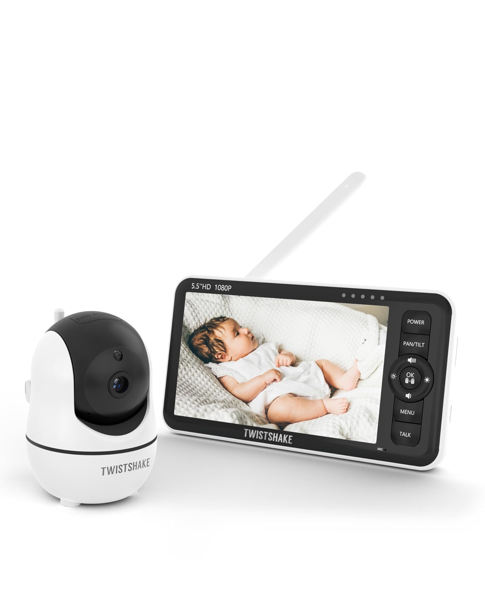 Twistshake Baby Monitor con Fotocamera e Audio Full HD 5.5"