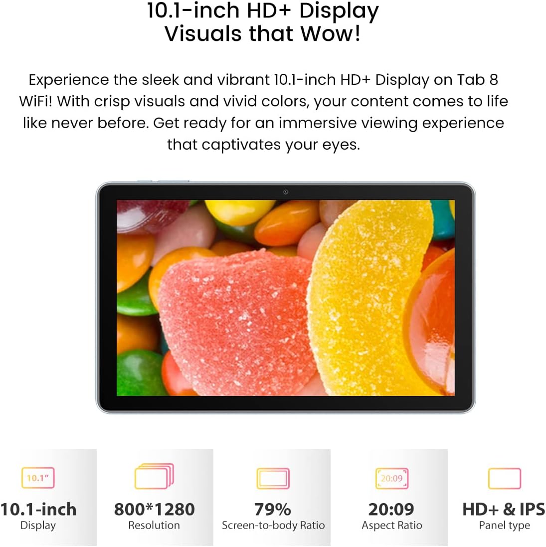 Blackview Tab 8 WIFI - Tablet Android 12 10,1" HD+, Grigio - immagine 5