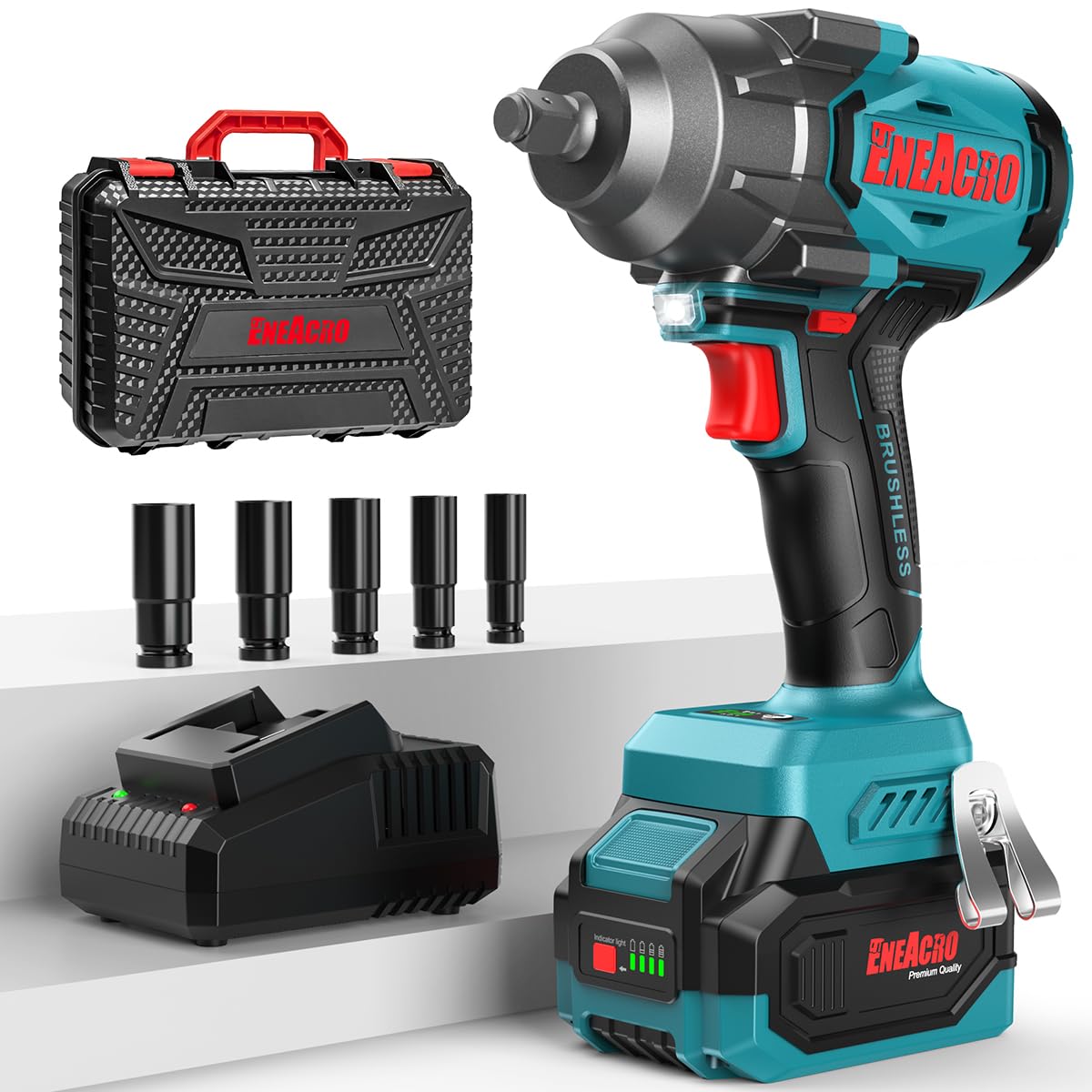 Eneacro Avvitatore a Impulsi Senza Fili 20V 1000 N.m