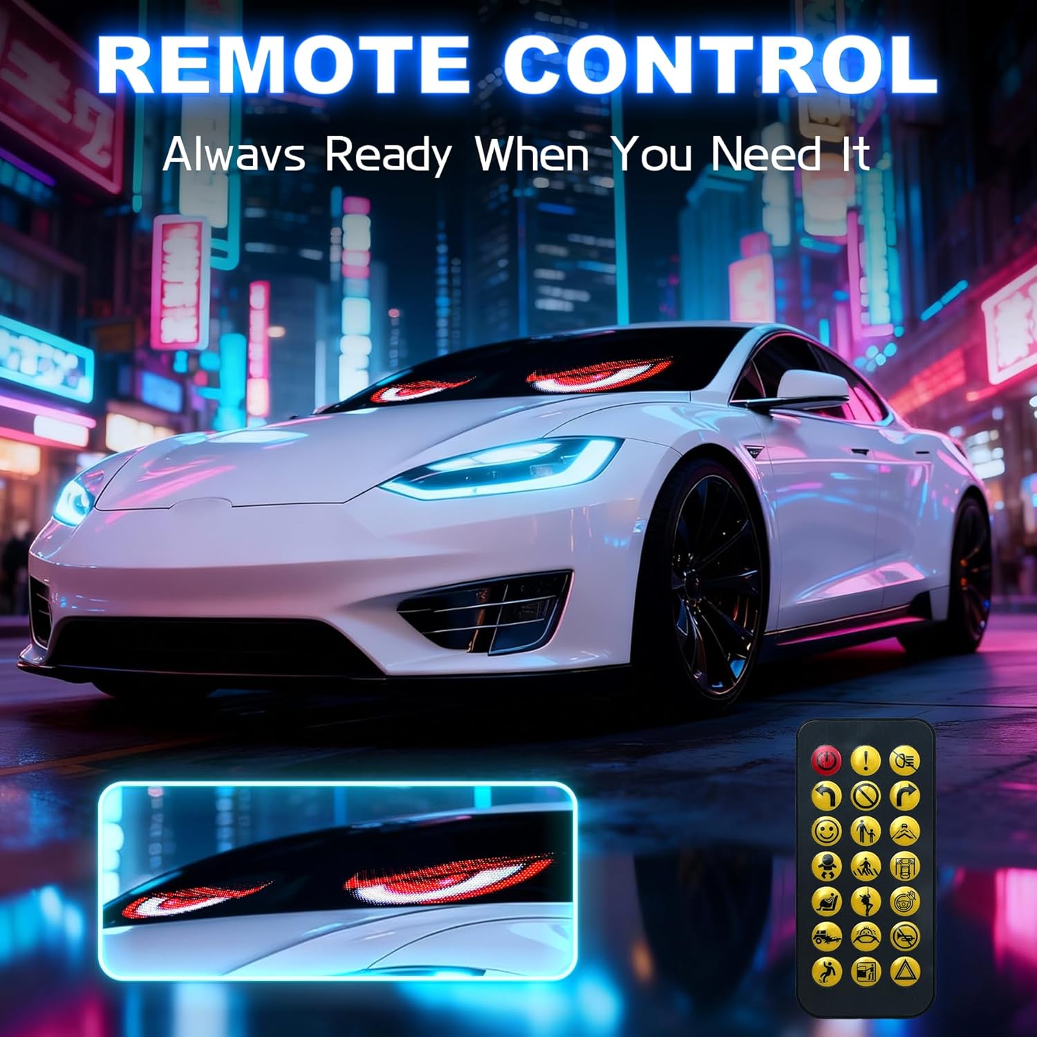 Looklight LED per Occhi Auto, Display Programmabile - immagine 2