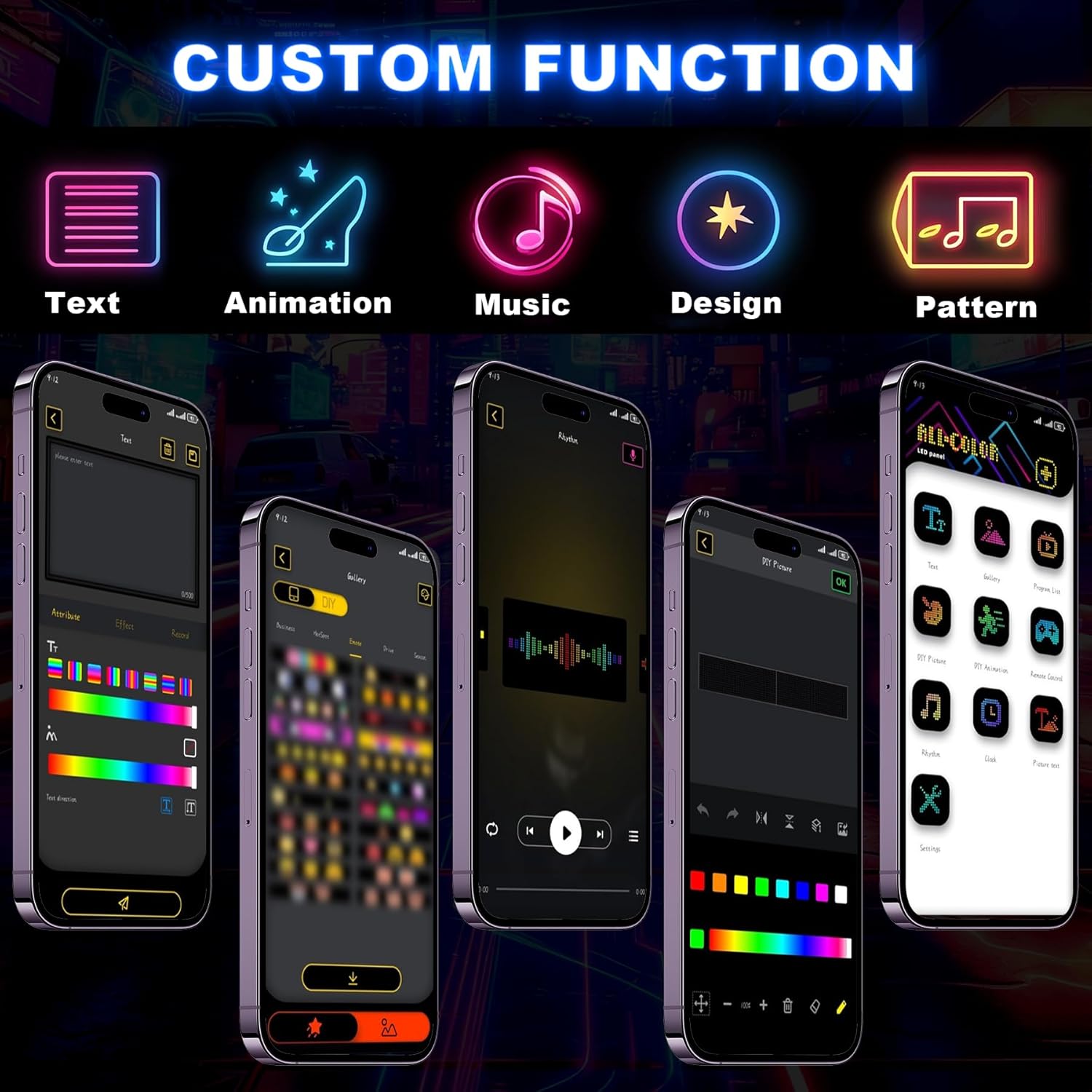 Looklight LED per Occhi Auto, Display Programmabile - immagine 4