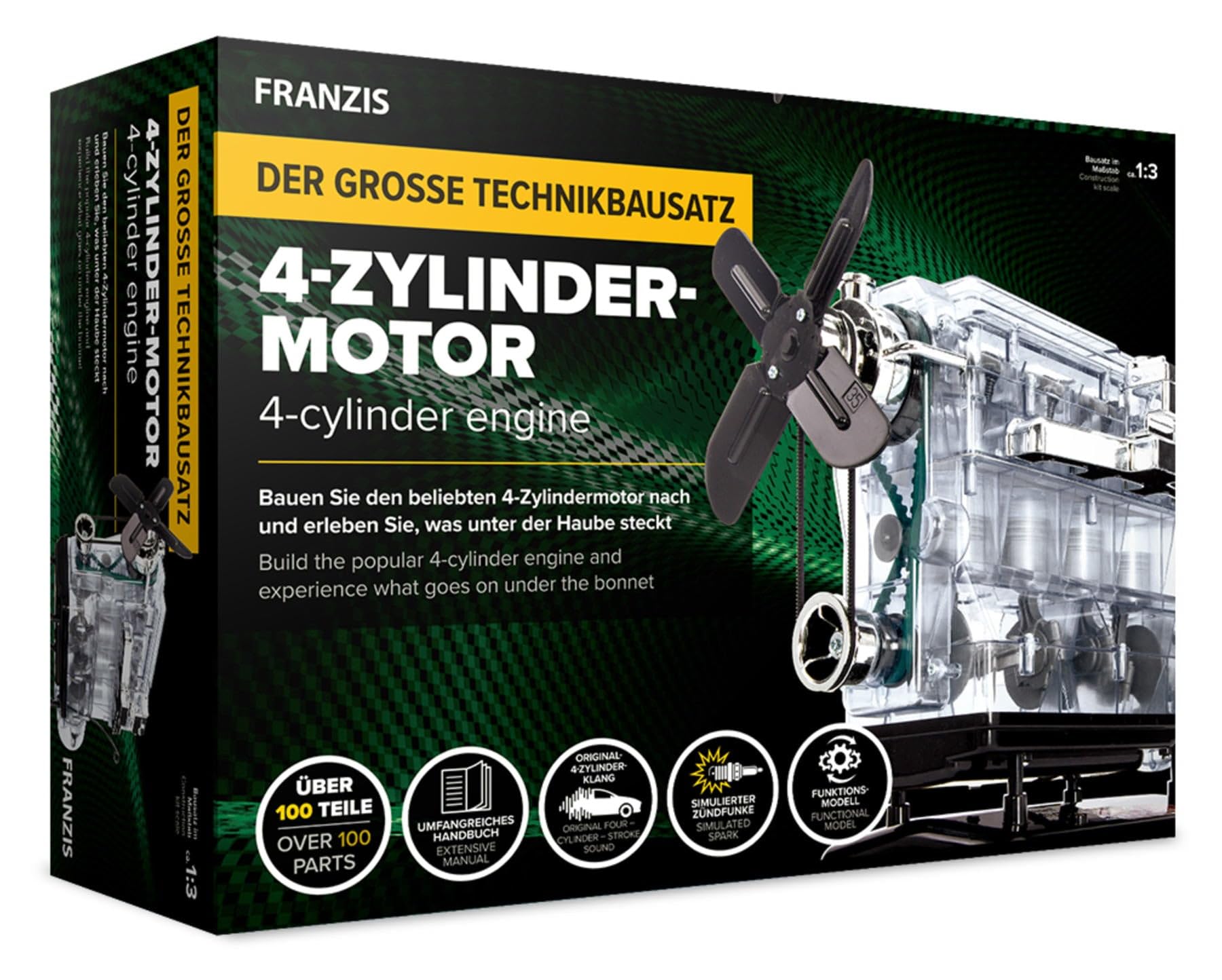 Franzis 67175 - Kit Motore 4 Cilindri 1:3