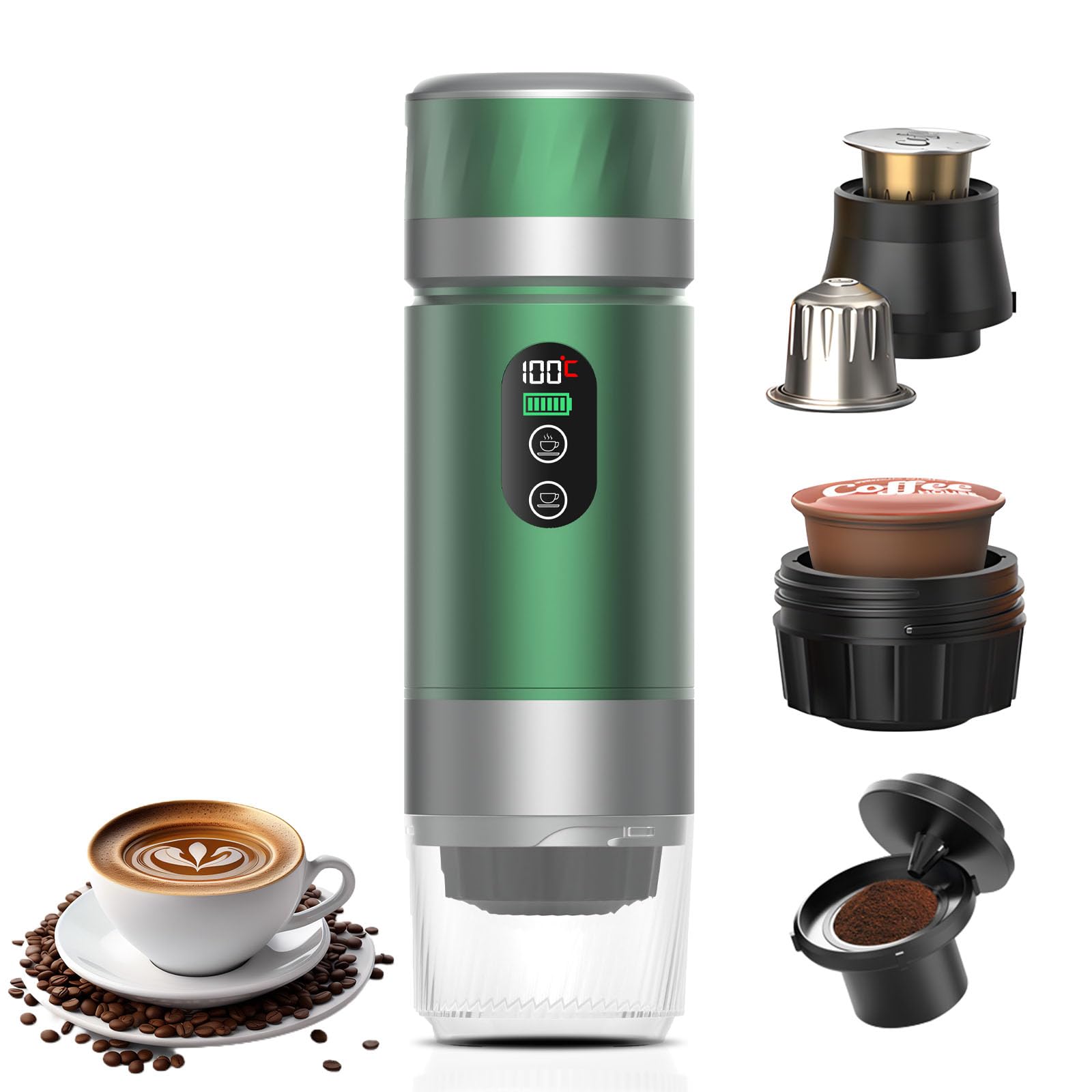 Macchina da Caffè Portatile per Auto con USB-C