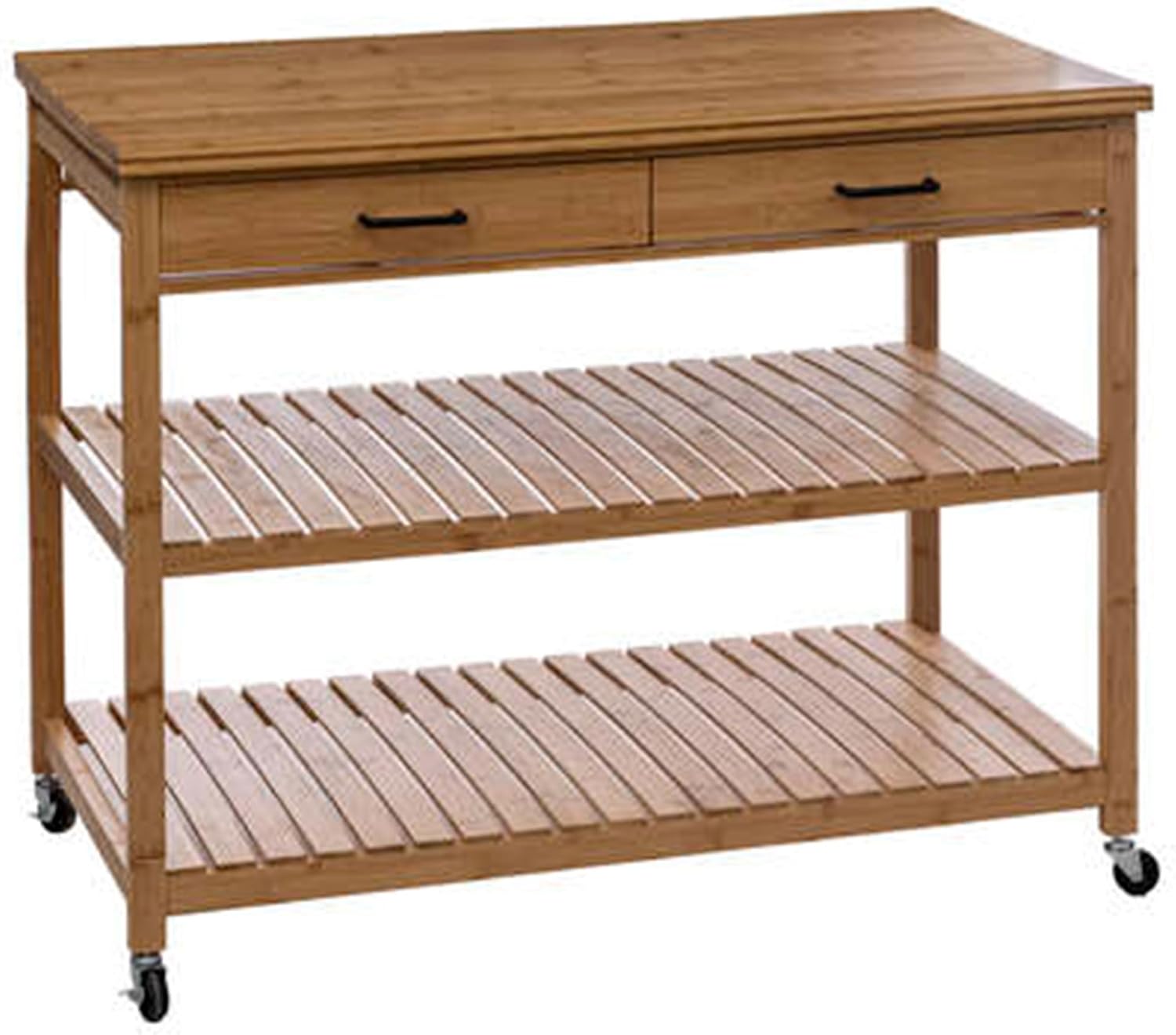 WELL HOME – Mobile ausiliario isola di bambù a 4 livelli