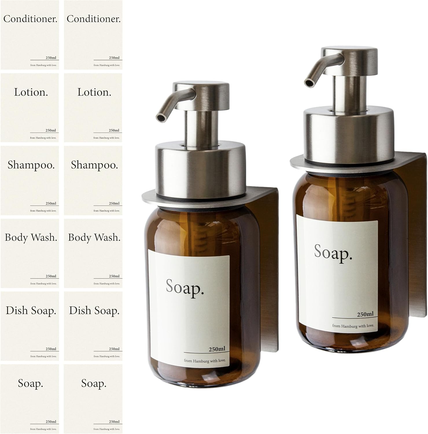 Design Amburgo Porta Sapone Doccia Autoadesivo 250ml