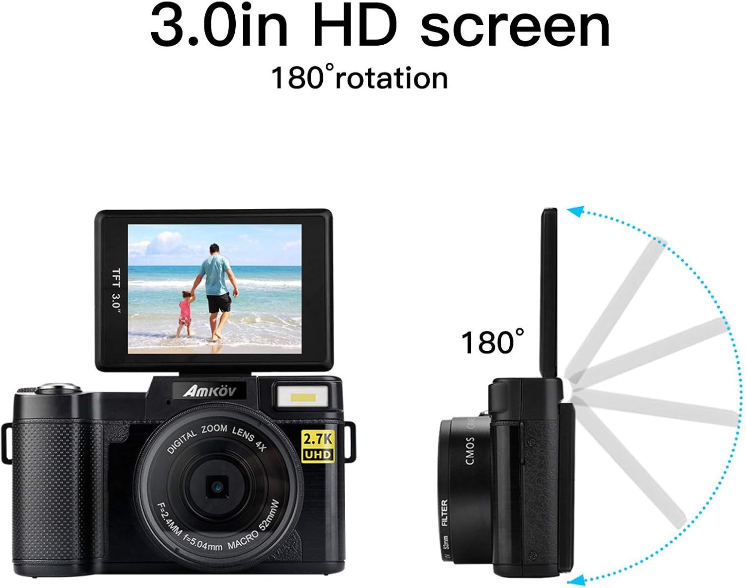 Fotocamera Digitale 2.7K 48MP Vlog per Bambini - immagine 2