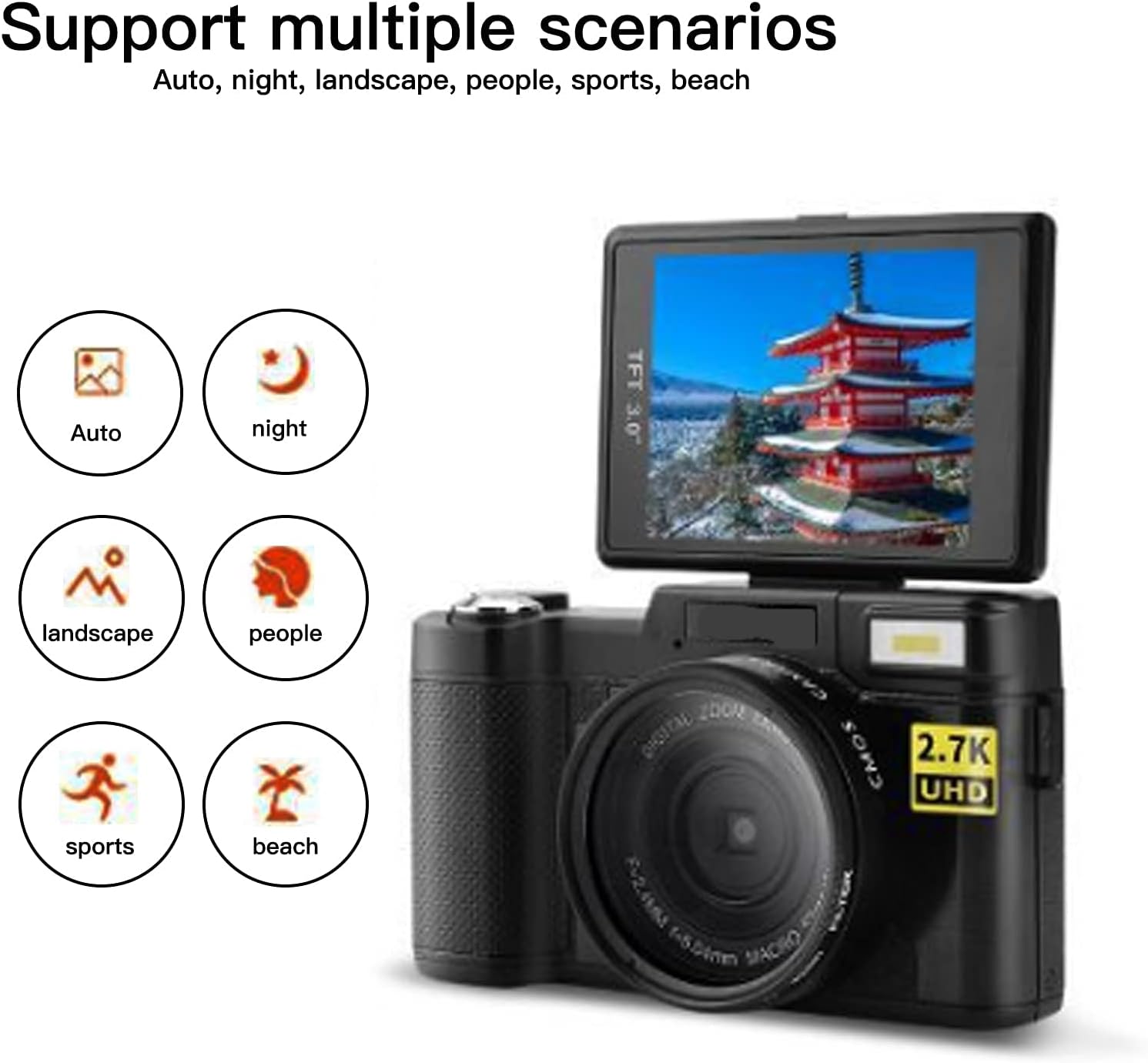 Fotocamera Digitale 2.7K 48MP Vlog per Bambini - immagine 3